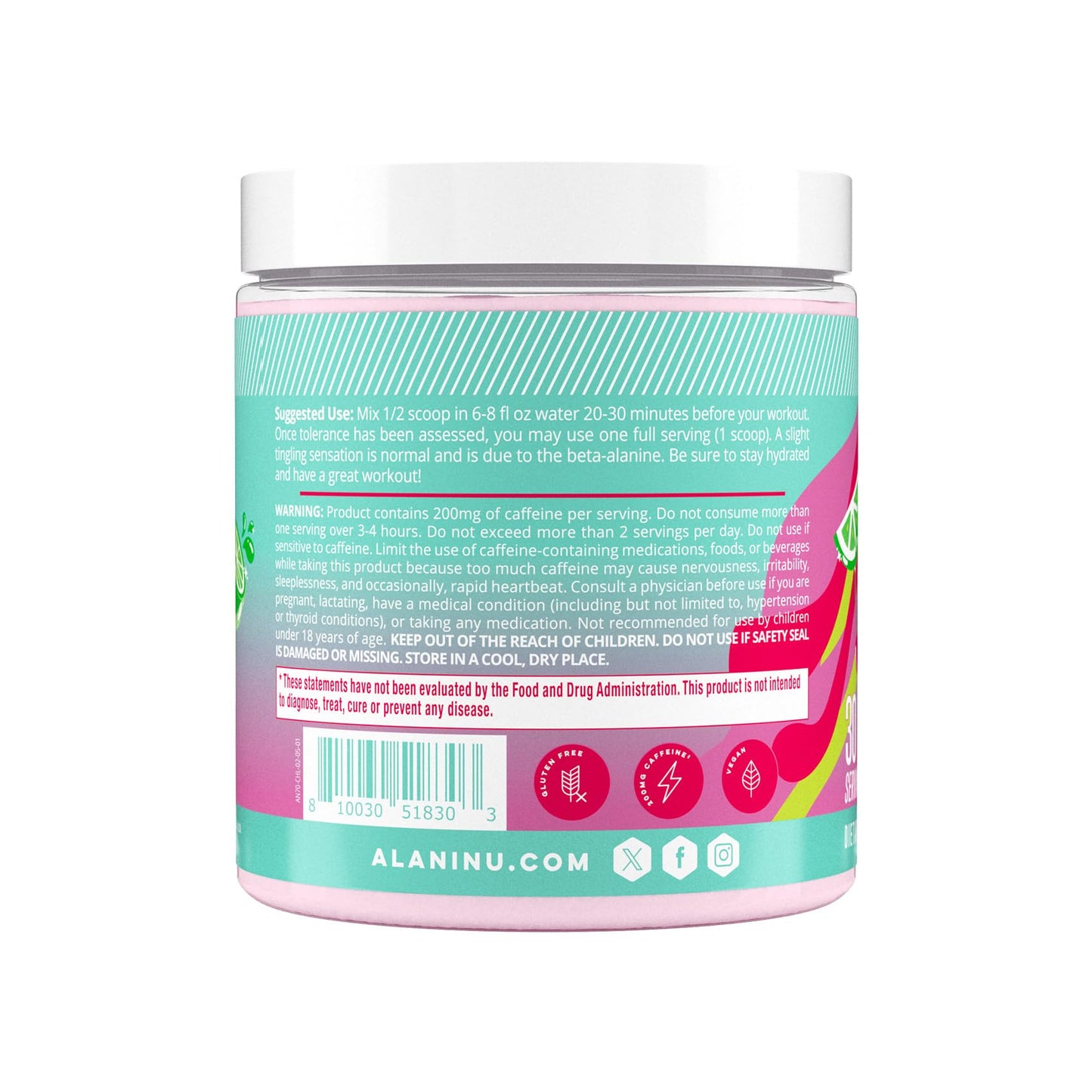 Alani Nu Pre Workout Powder Cherry Twist 10.9 Ounce