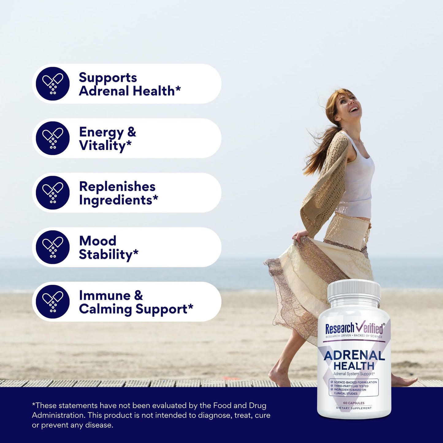 Research Verified Adrenal Support Capsules, 60 Capsules