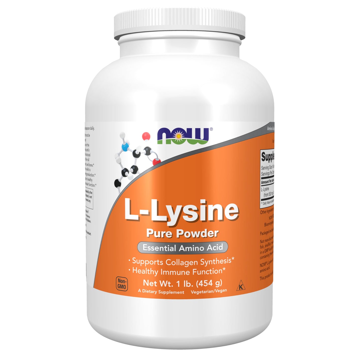 NOW Foods L-Lysine (L-Lysine Hydrochloride) Powder, 16 oz