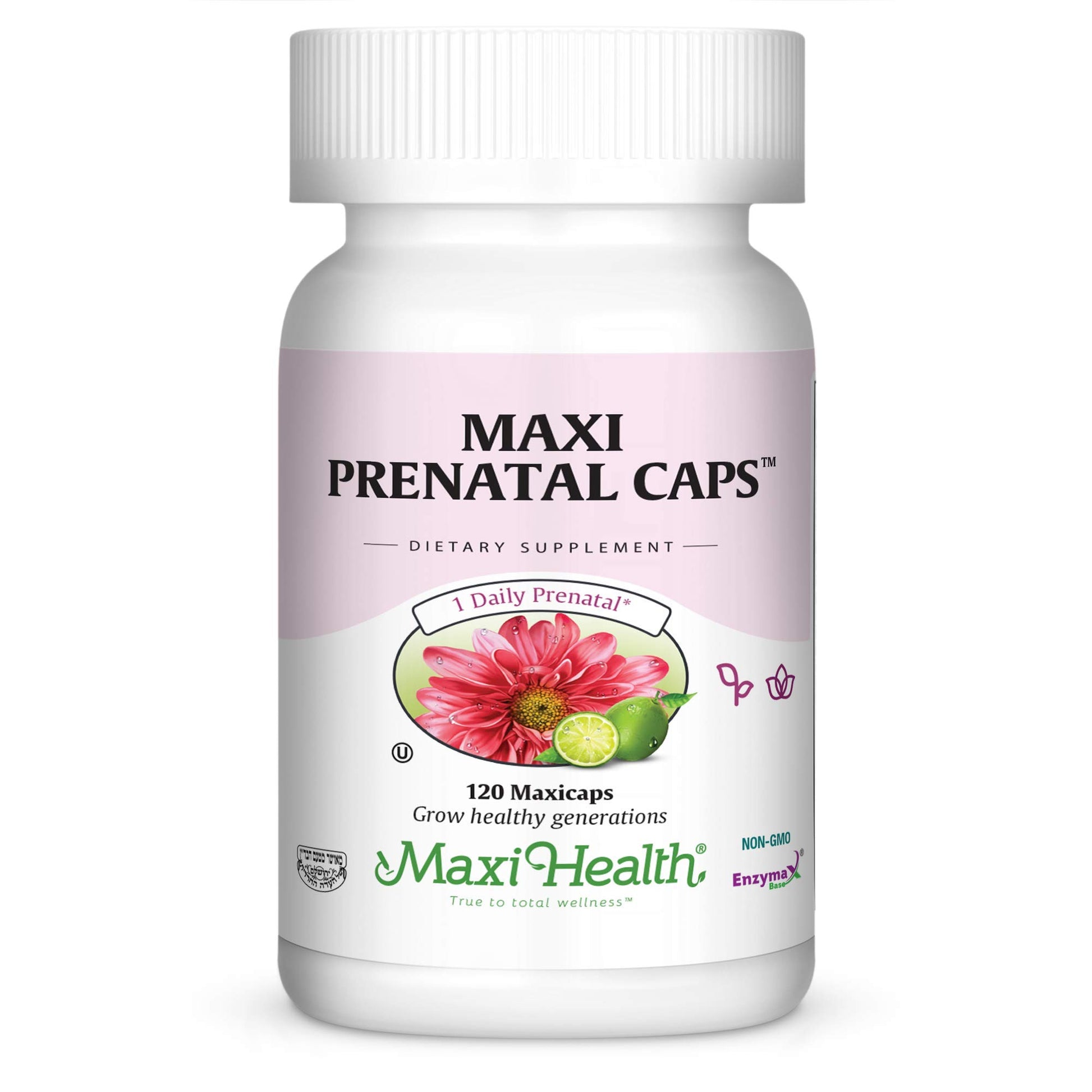 Maxi Health Prenatal Vitamins for Women – Complete Pregnancy Multivitamin with Folic Acid, Iron, Vitamin D3, B12, Zinc & Biotin – Daily Prenatal Support Before, During & After Pregnancy 120 Capsules
