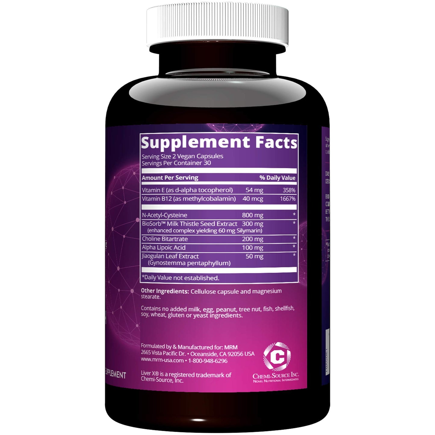 MRM Liver X - Vegan Liver Support with Milk Thistle, 60 Capsules