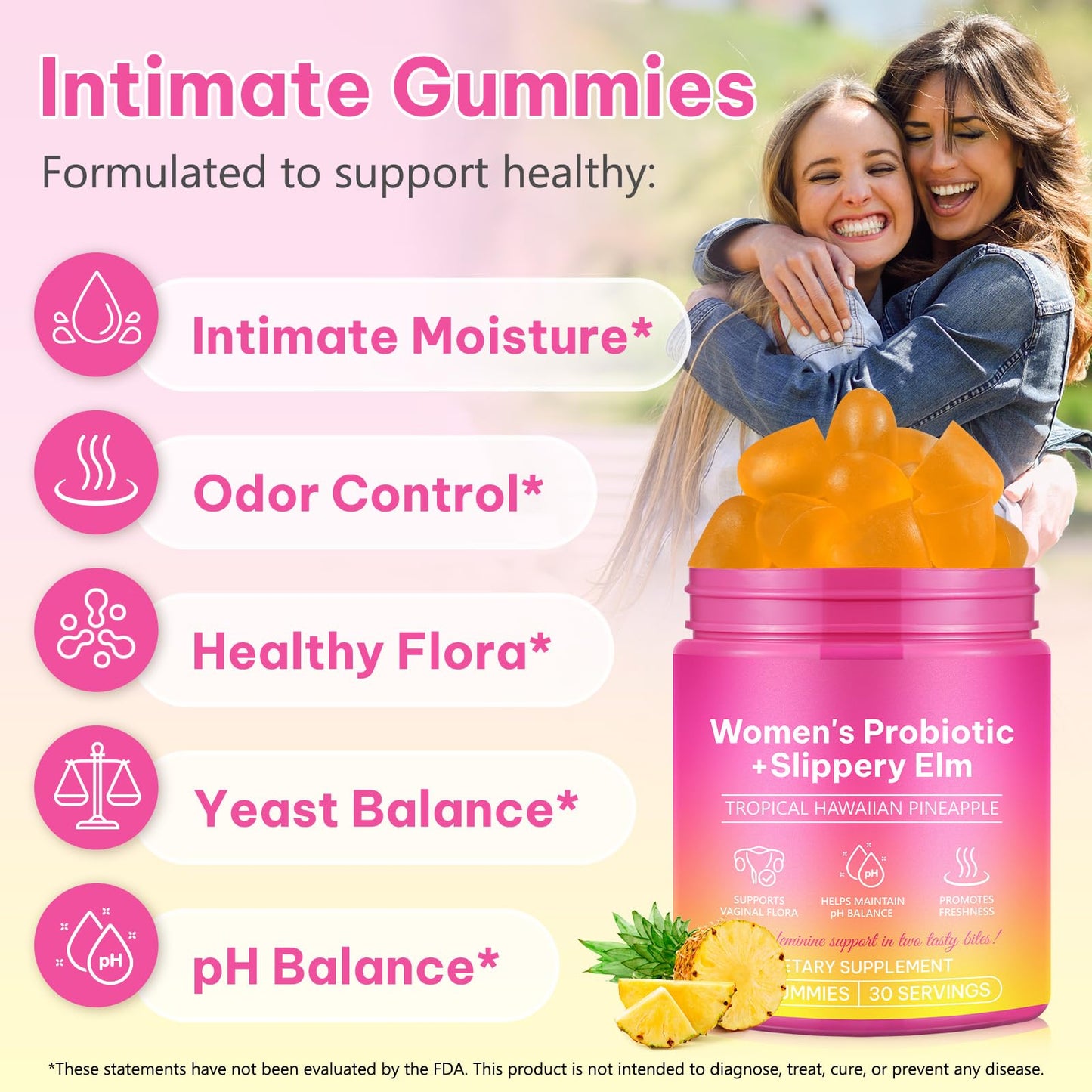 Generic Feminine Probiotic for Women, Gummies, 60 Count