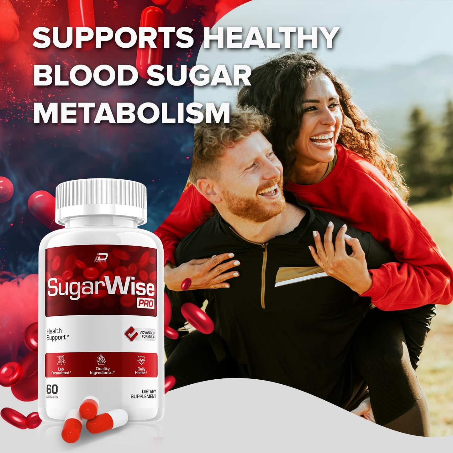 Indelo SugarWise Pro Natural Blend Daily Health Vitamins Supplement Capsules, 120 Capsules