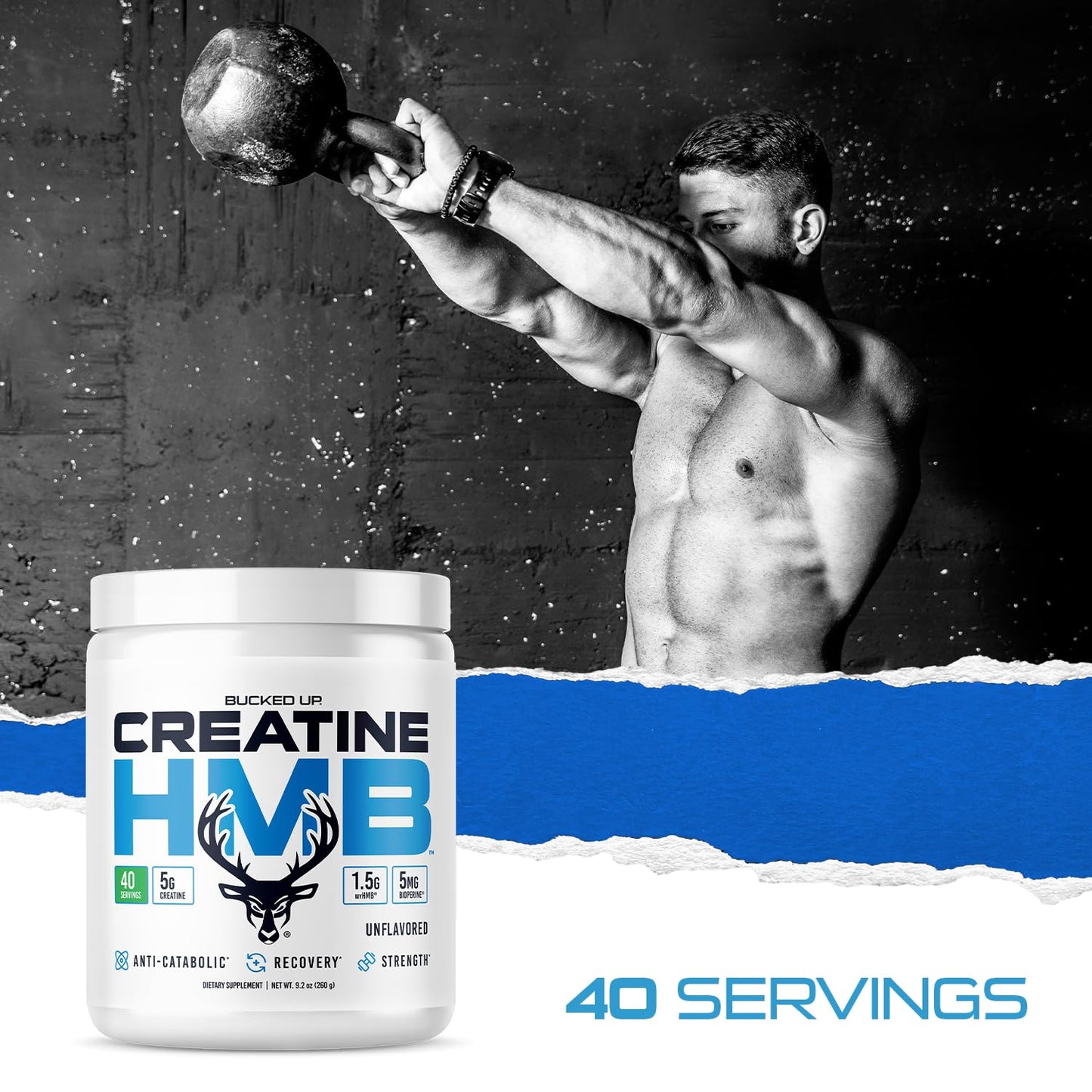 Bucked Up Creatine HMB Powder 9.2 Ounce