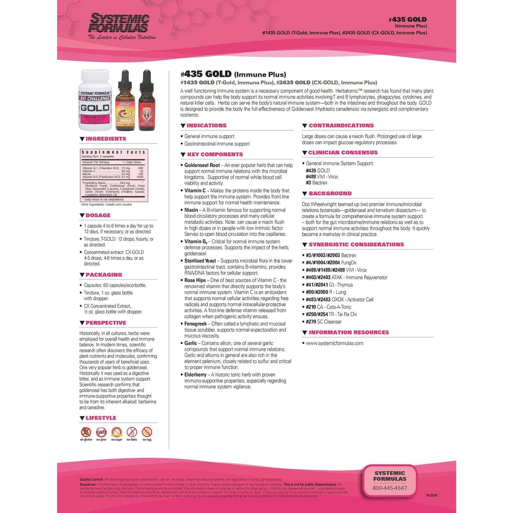Systemic Formulas Gold Immune Plus 60 Capsules