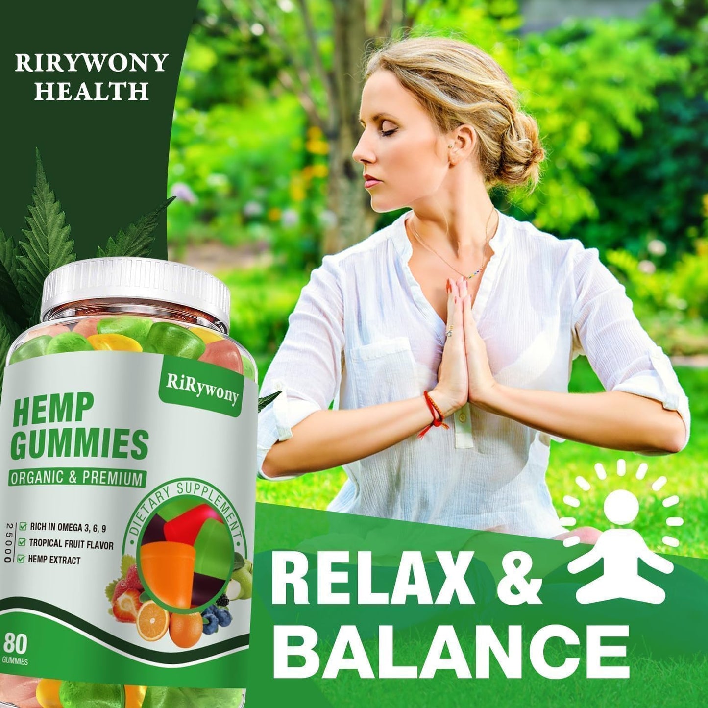 RiRywony Health Hemp Gummies 160 Count