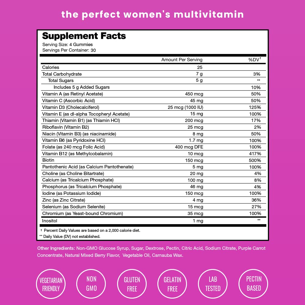 NutraChamps Biotin Gummies and Women's Multivitamin Gummies, 2-Pack