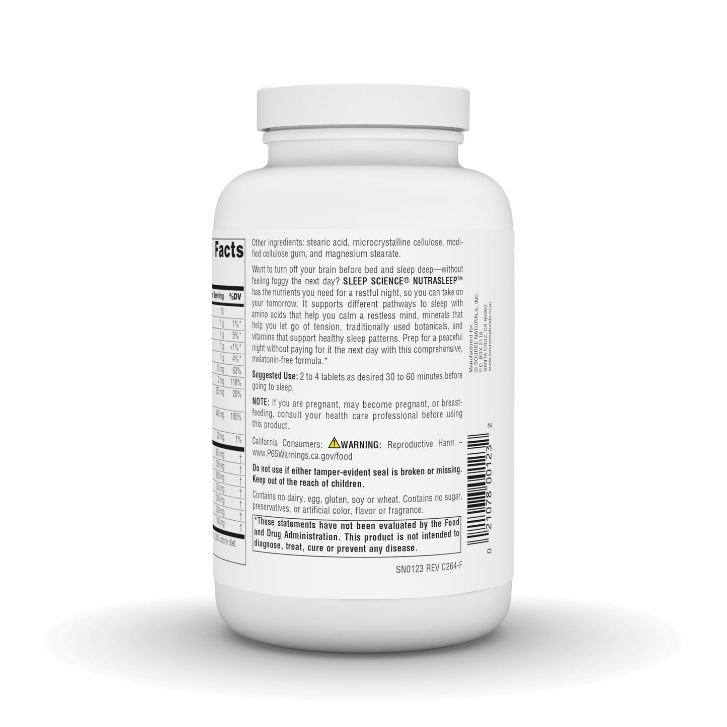 Source Naturals NutraSleep, Gentle Sleep Support Without Melatonin*, 200 Tablets