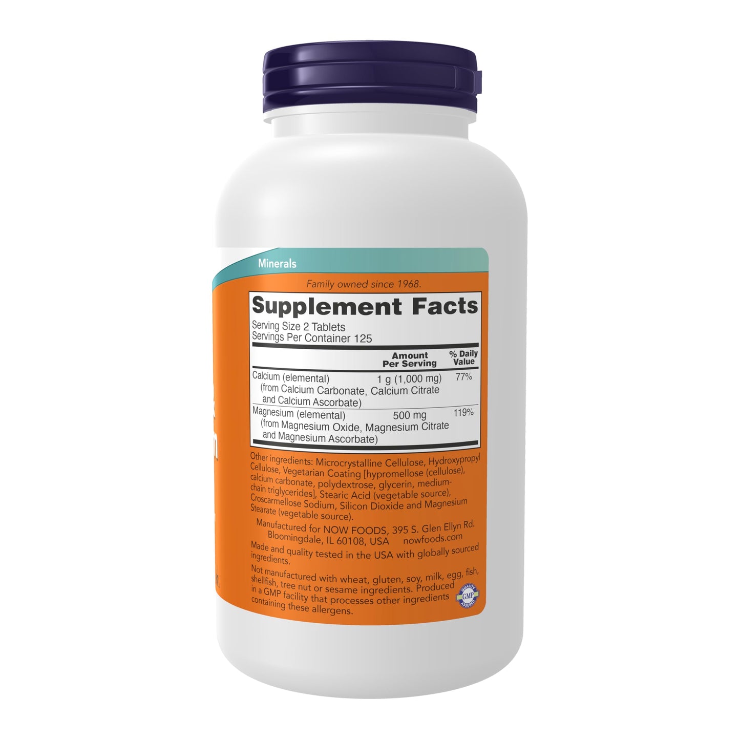 NOW Foods Calcium & Magnesium 2:1 Ratio High Potency Supports Bone Health, 250 Tablets