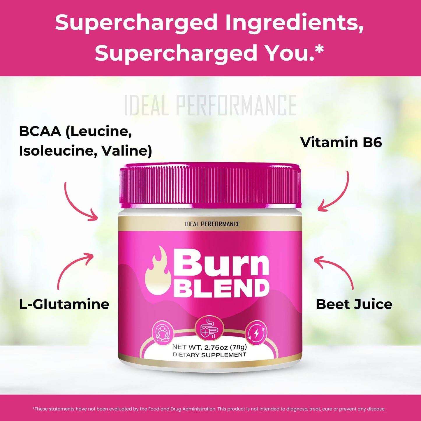 IDEAL PERFORMANCE Burn Blend Powder, 13.75 oz (Pack of 5)