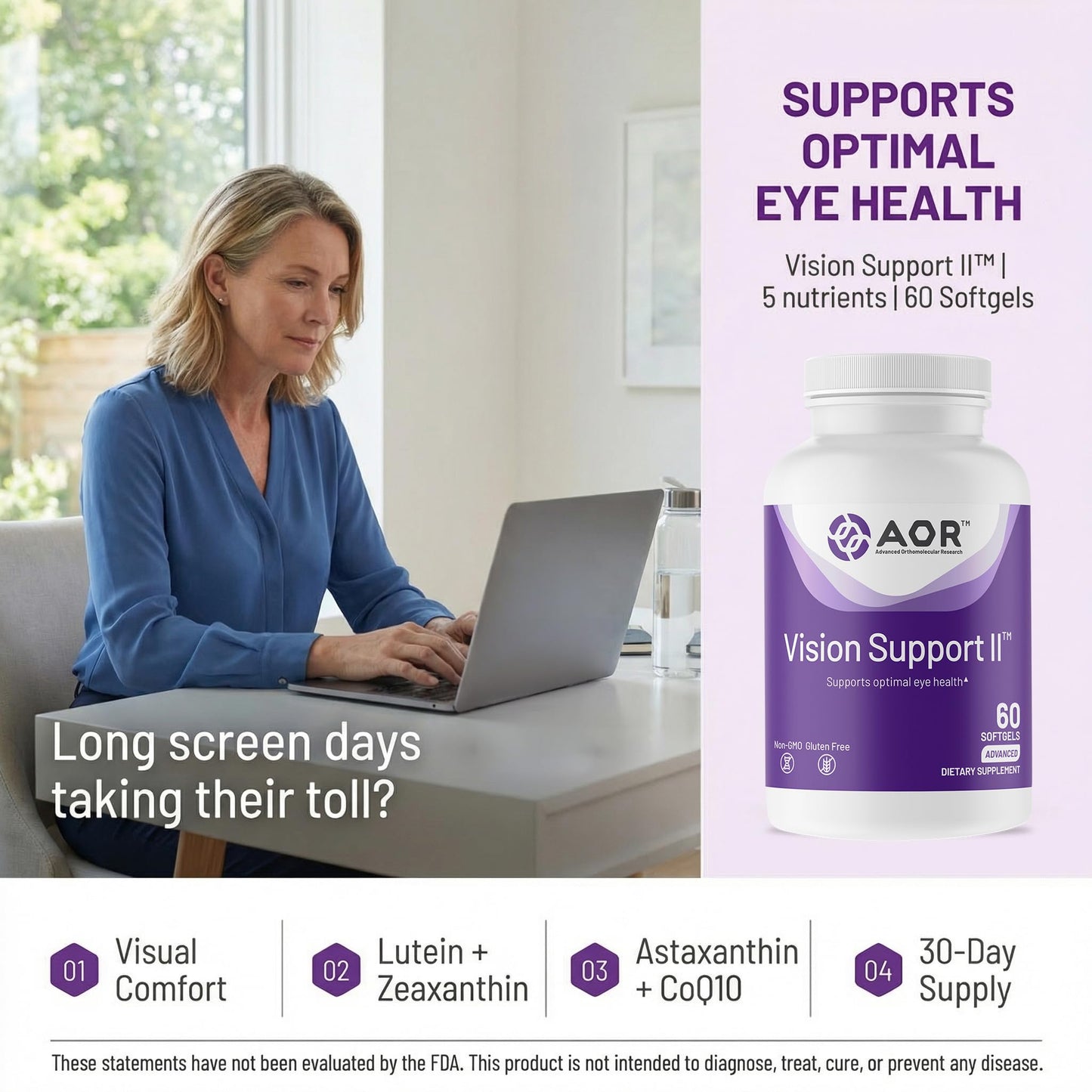 AOR Vision Support II Softgels 60
