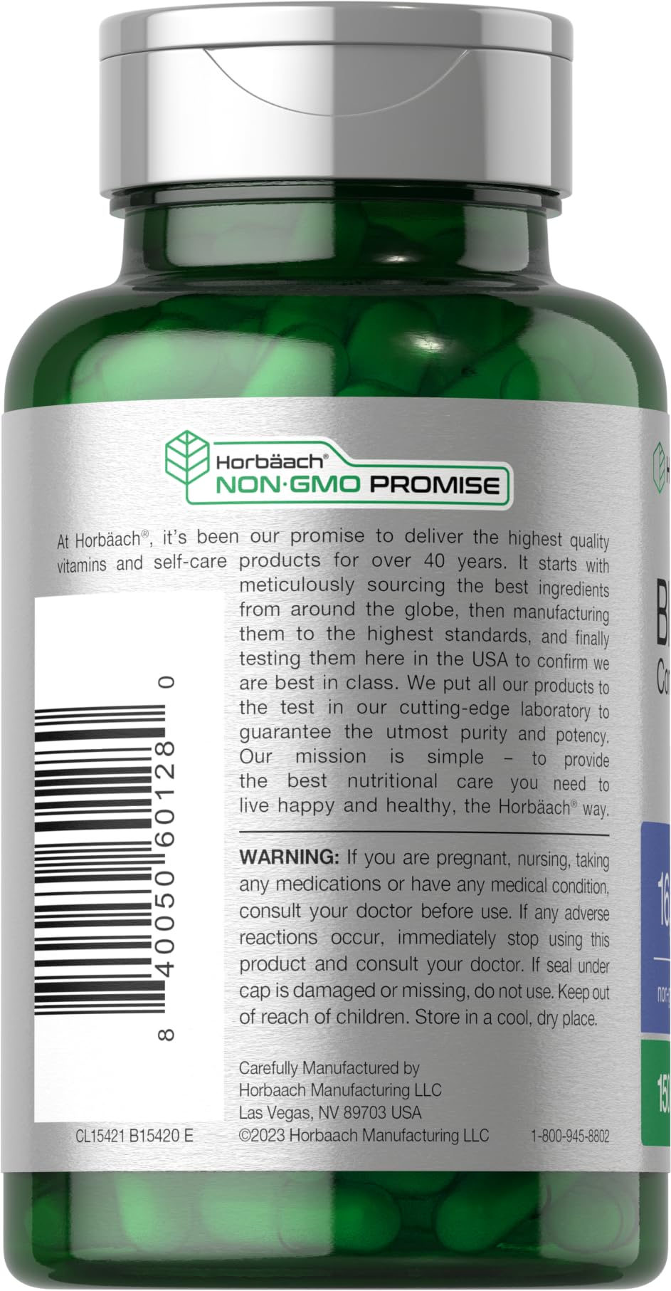 Horbäach Blueberry Concentrate Extract Supplement Capsules 150