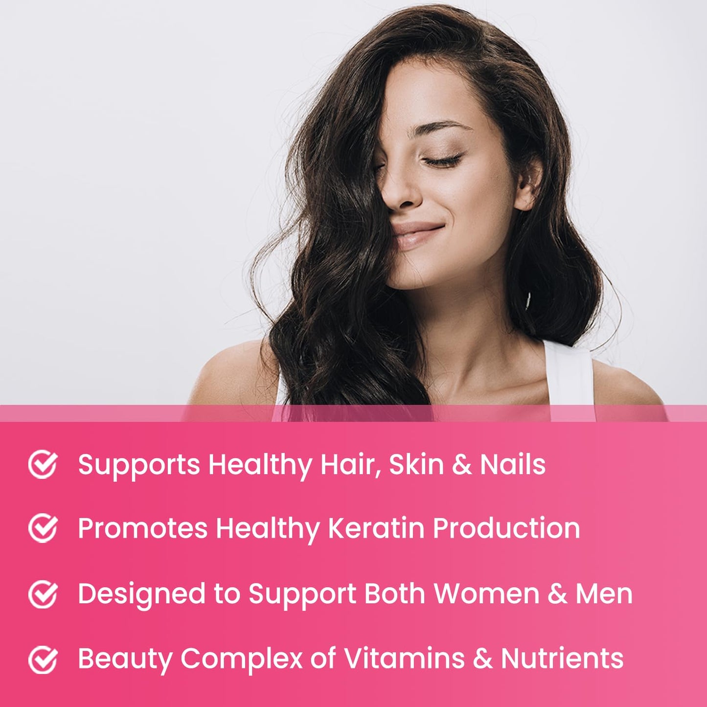 NutraChamps Biotin Gummies 5000mcg with Collagen, Keratin & More - Hair Skin and Nails Vitamins for Women & Men - Support Normal Hair Growth Cycle - Enhanced with Vitamin C, D3, Zinc, 120 Gummies