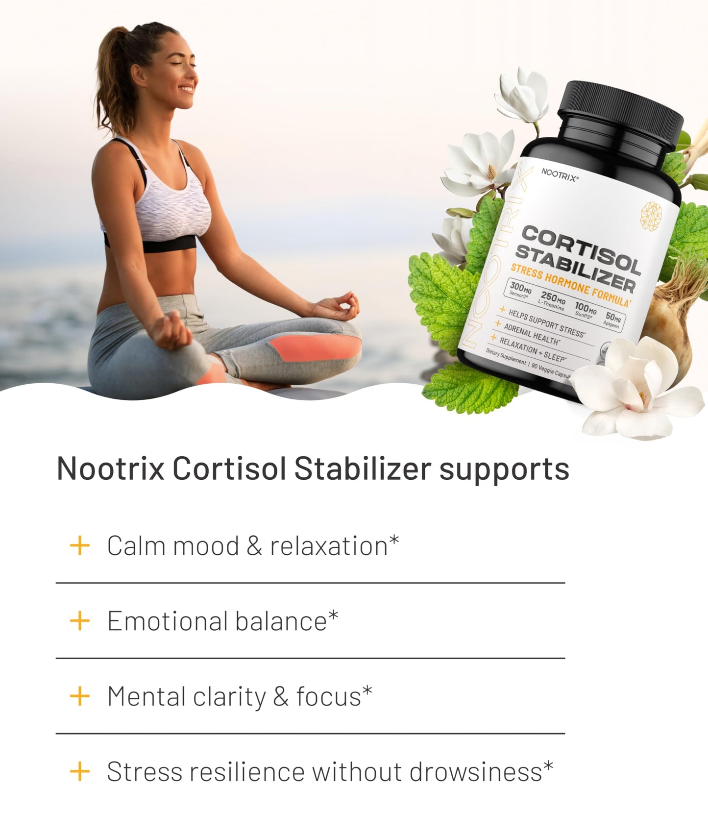 Nootrix Cortisol Manager & Stabilizer Supplement Capsules, 30 Capsules
