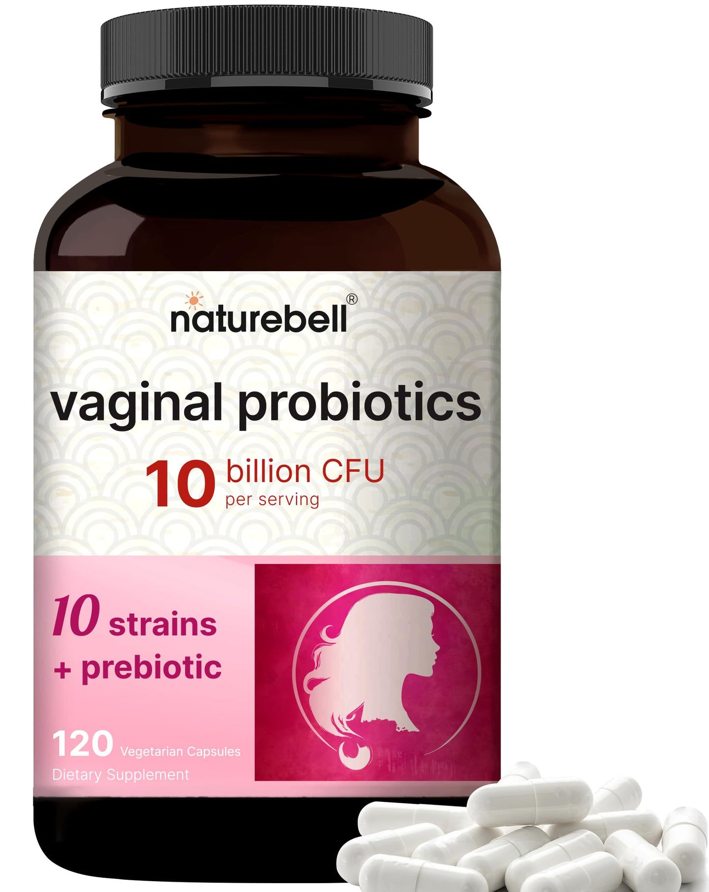 NatureBell Vaginal Probiotics for Women, 10 Billion CFU, 120 Veggie Capsules