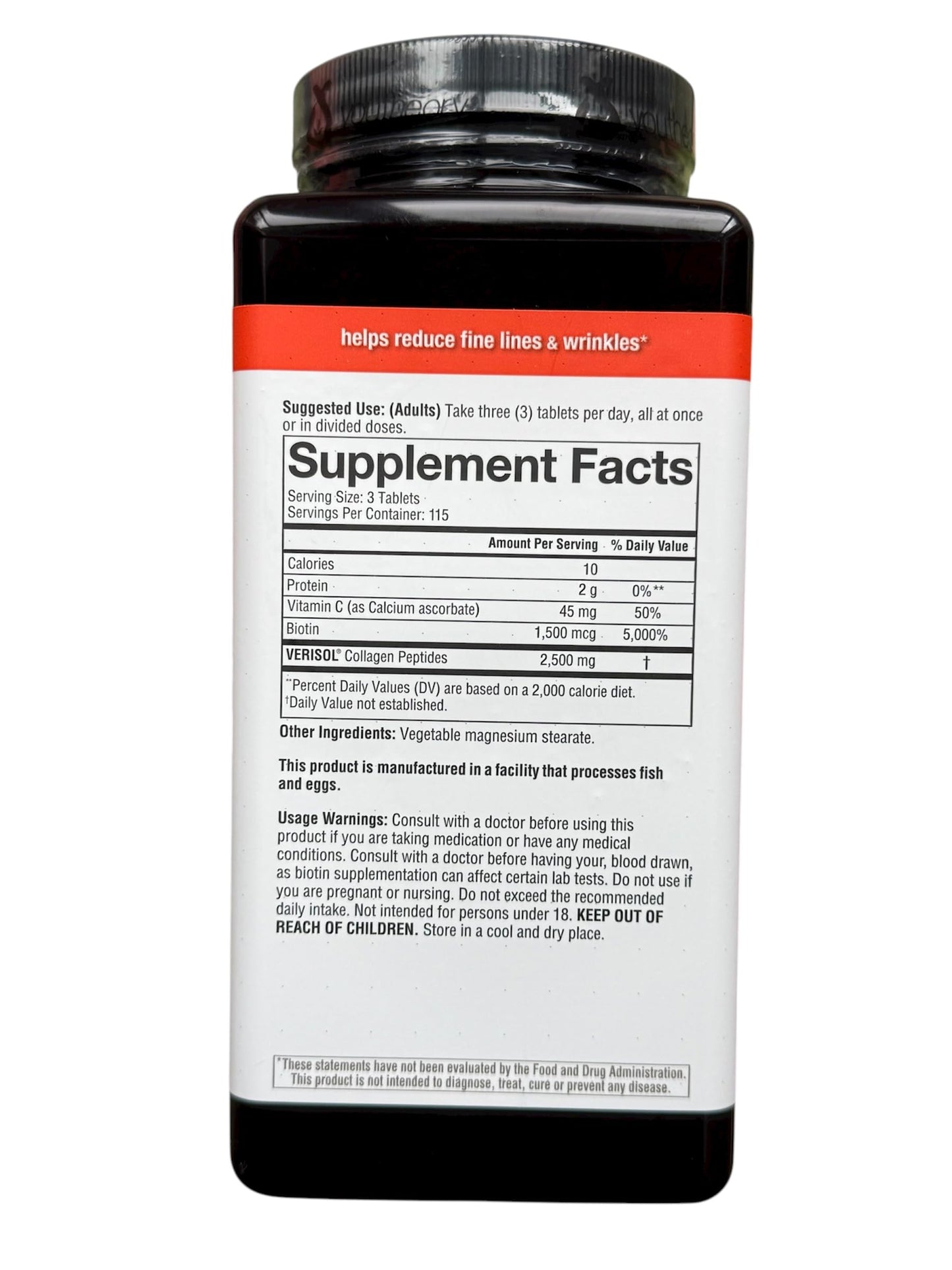Generic New You. Theory Verisol Collagen Supplement with Biotin and Antioxidants, 345 Tablets
