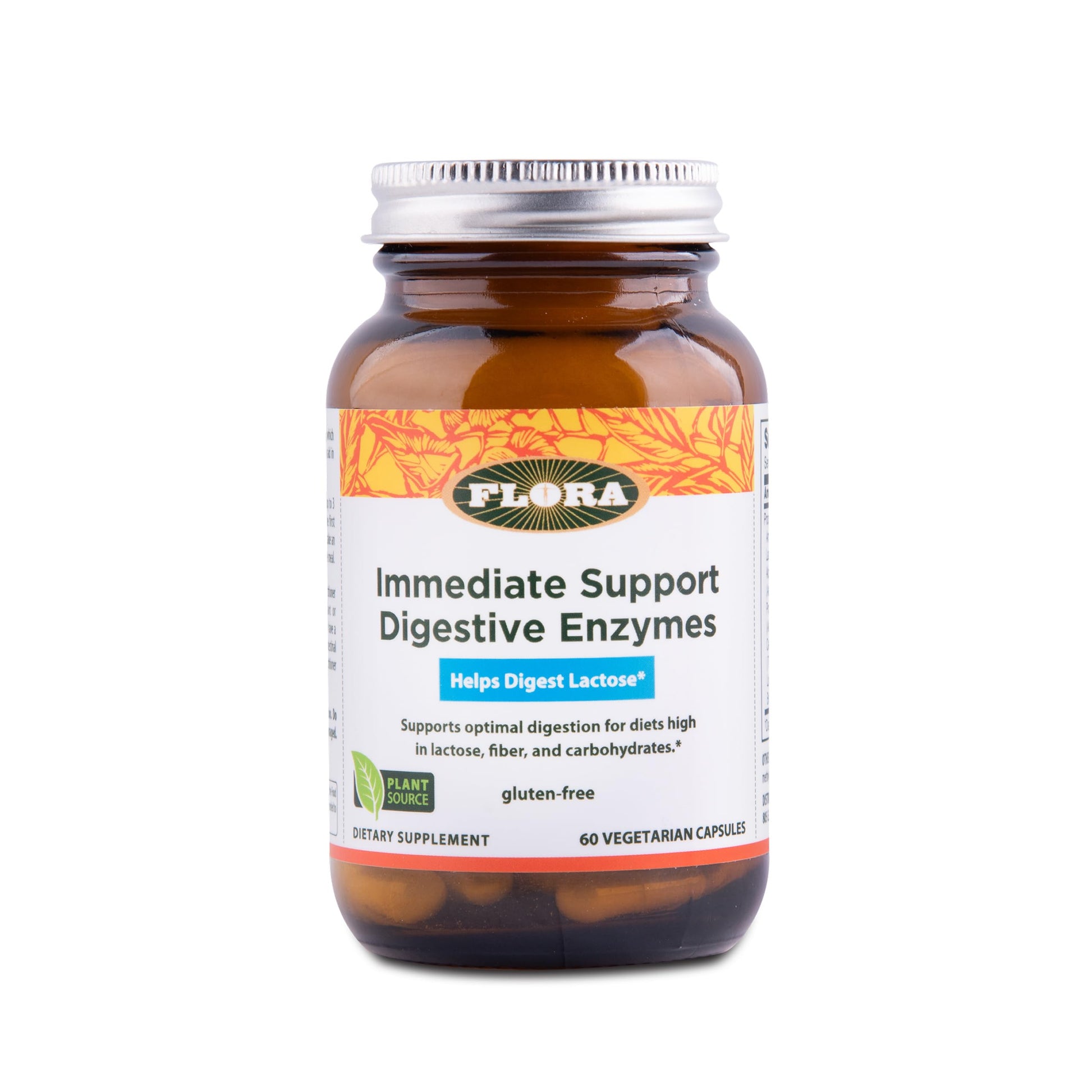 Flora Enzyme Blend of Seven Vegetarian Enzymes Capsules, 60 Count
