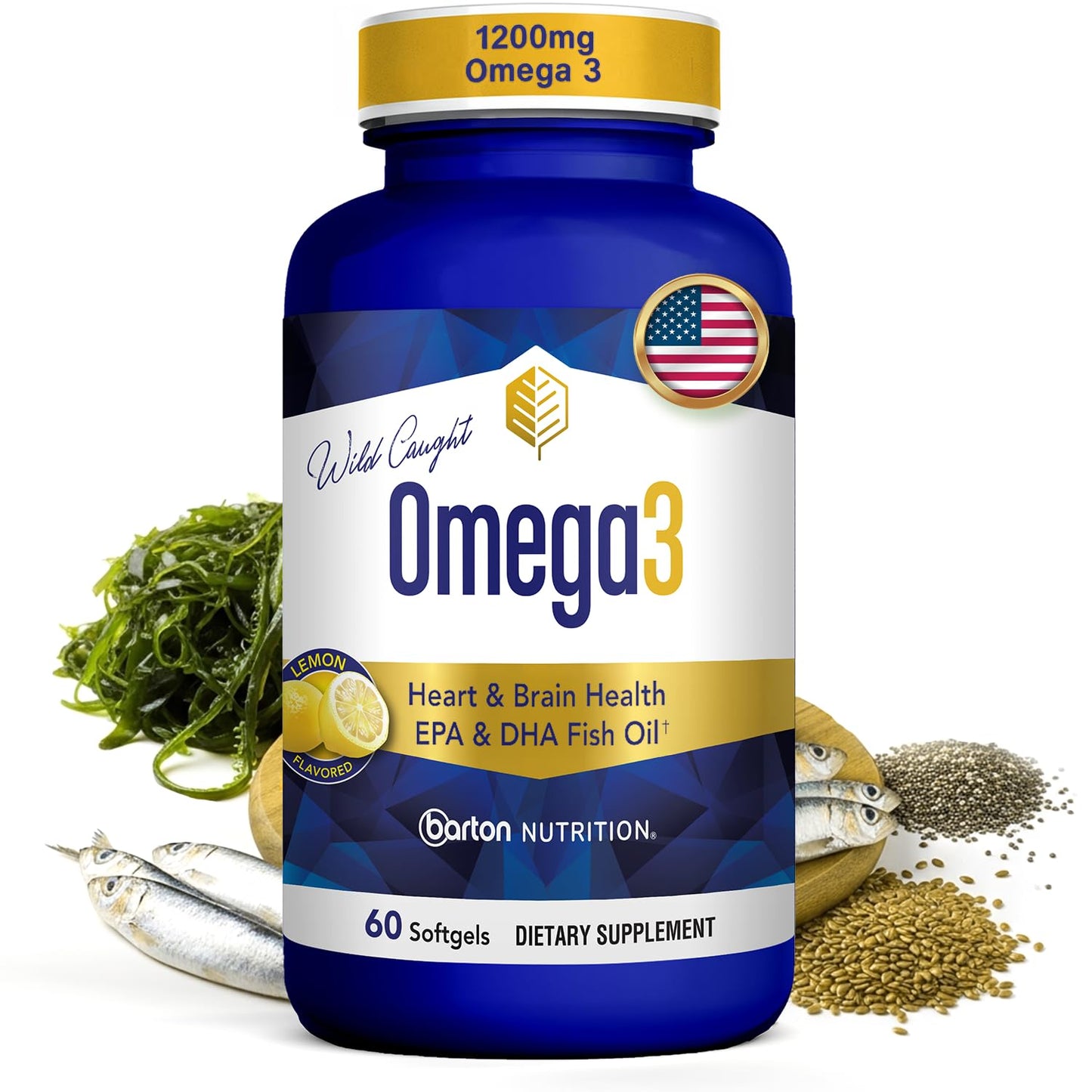 Barton Nutrition Omega-3 Fish Oil 60 Capsules