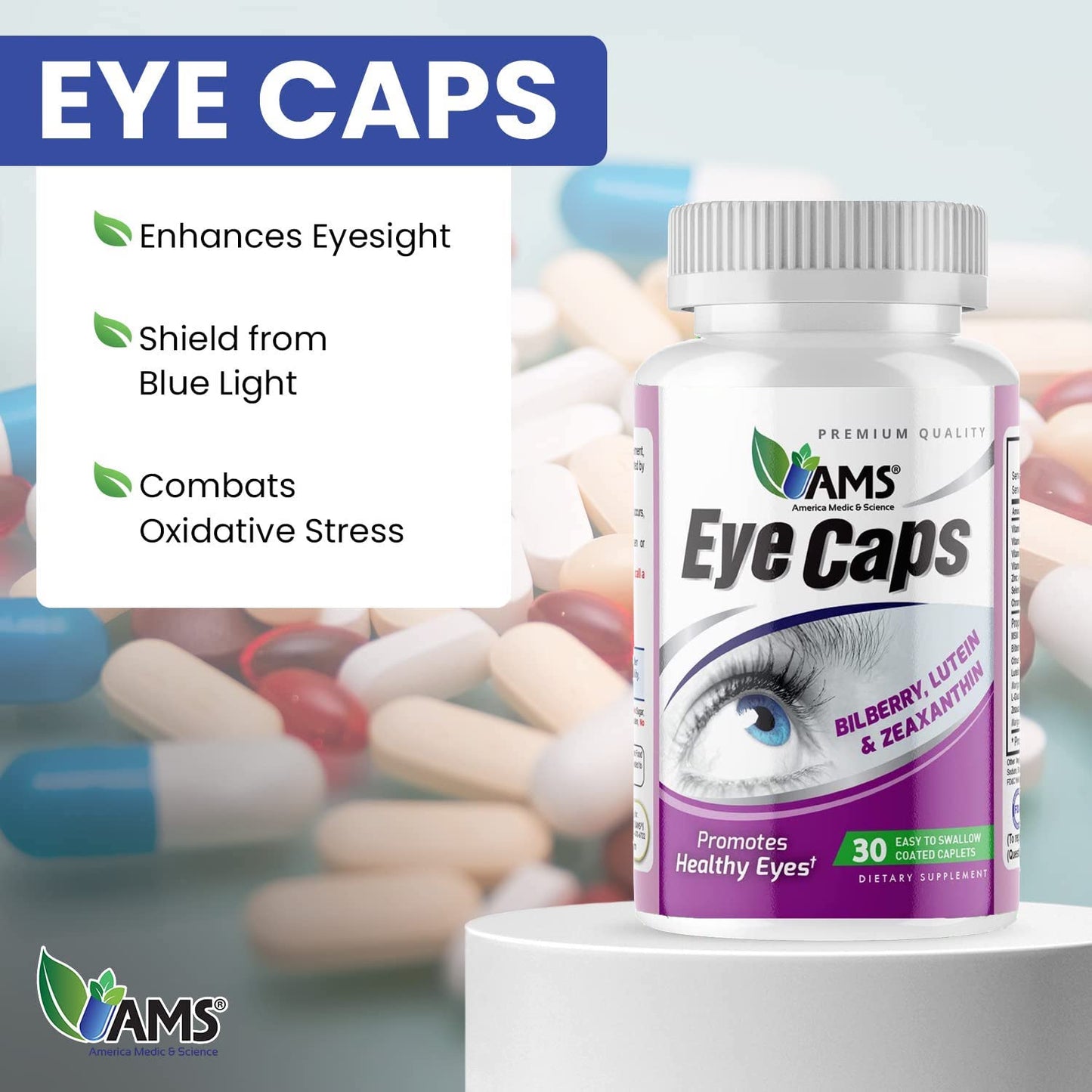 America Medic & Science EyeCaps Caplets 30 Count