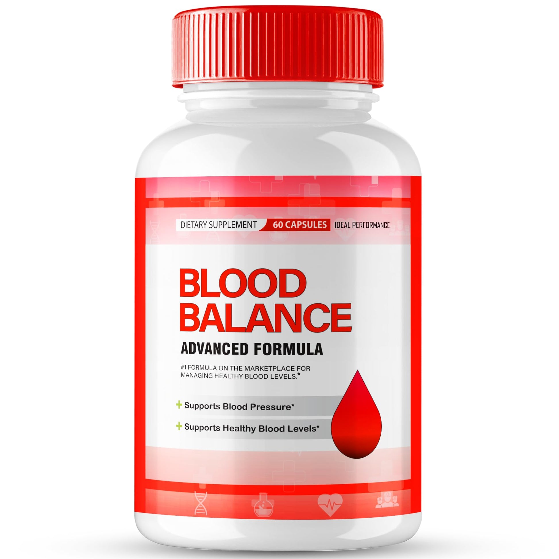 IDEAL PERFORMANCE Blood Balance Blood Formula Support Supplement Capsules, 3 Count