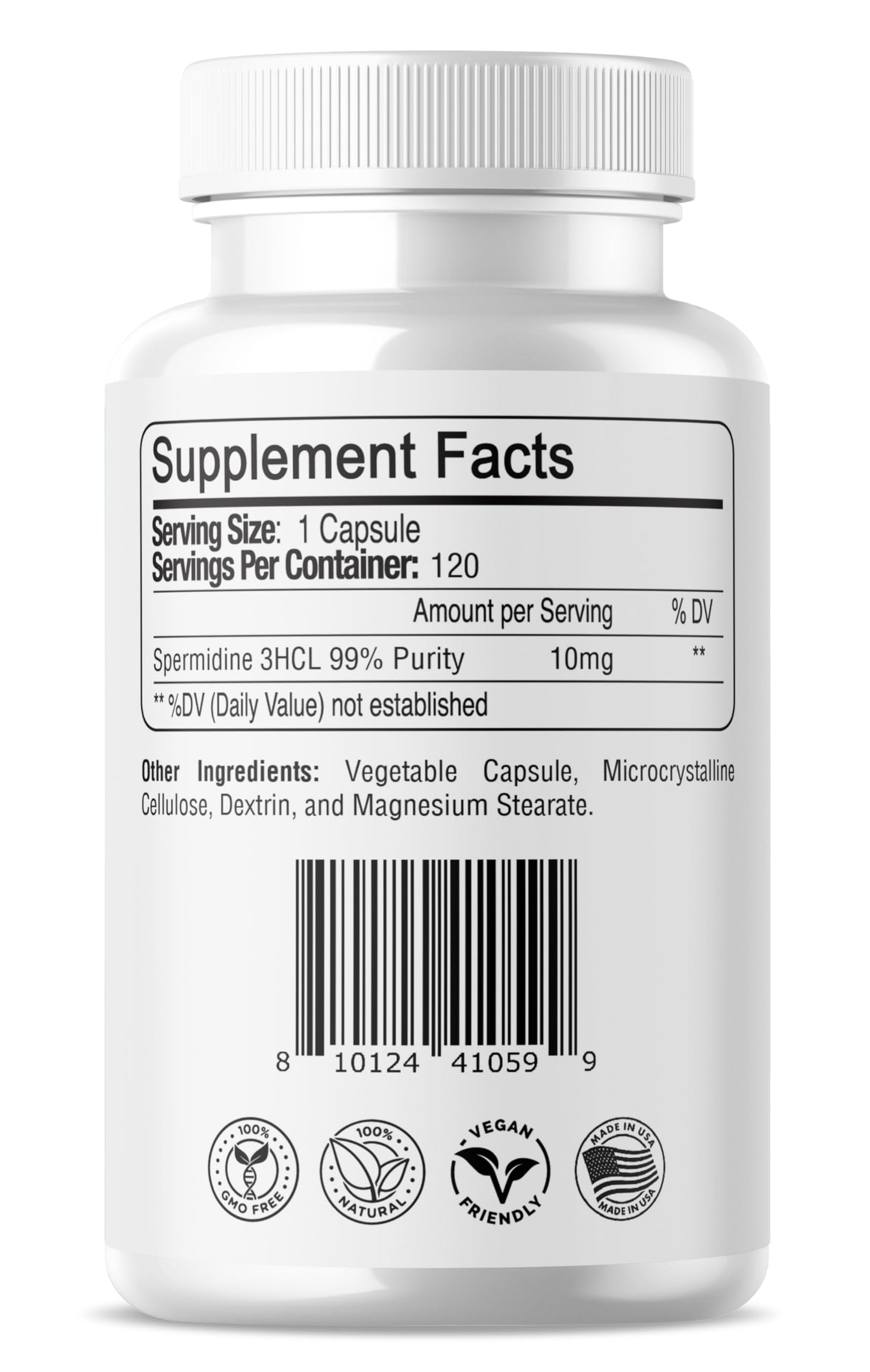 Vital Aura Spermidine Supplement Capsules 120 Count