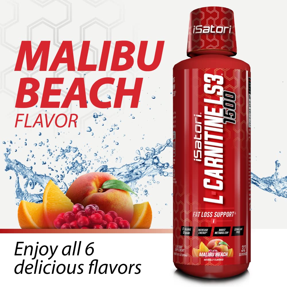 iSatori L-Carnitine LS3 Malibu Beach 1500mg (32 Servings) Ultra CLA Softgels 90