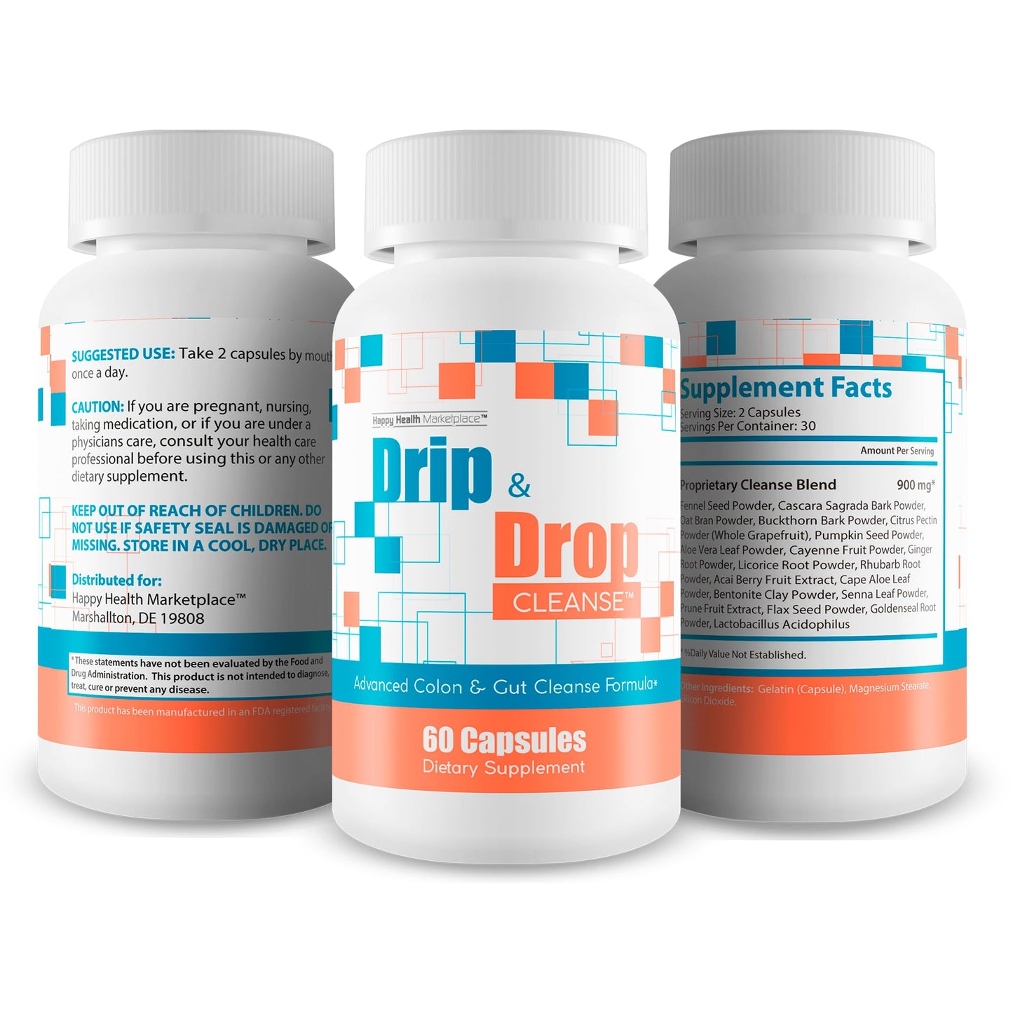 Happy Health Marketplace Drip & Drop Cleanse Capsule 60 Count