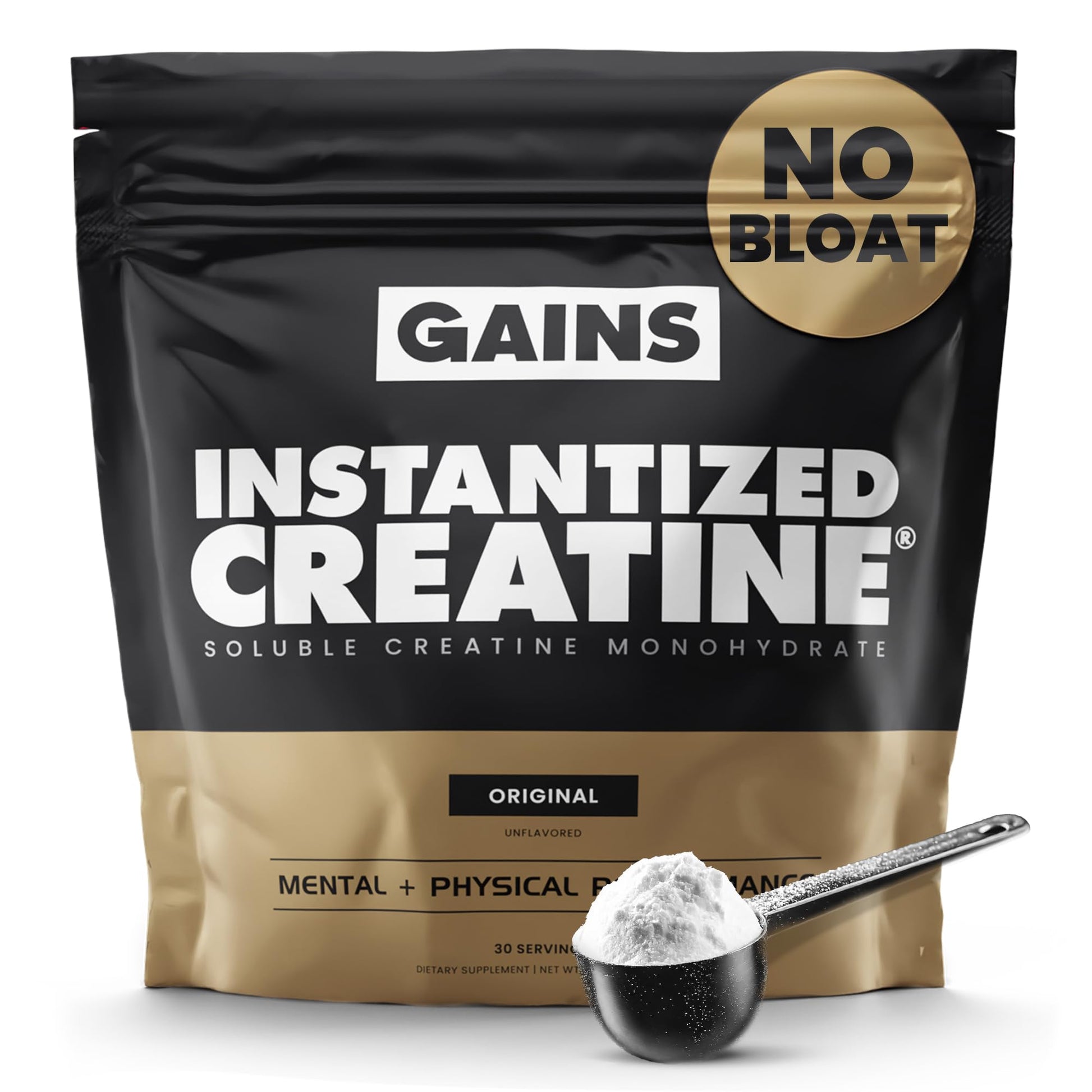 Gains in Bulk Instantized Creatine Monohydrate Powder, 30 Servings