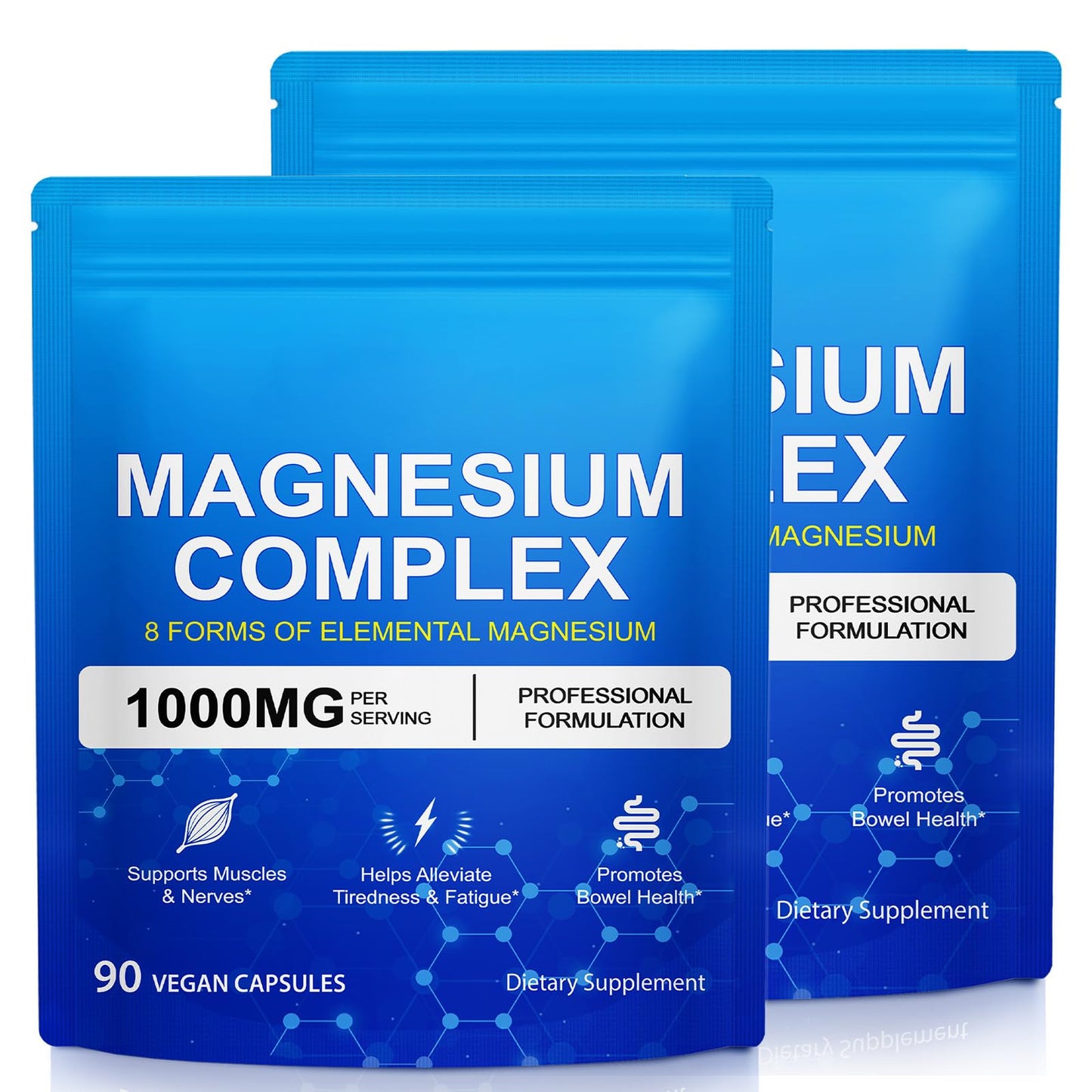 KITNOBLIS Magnesium Complex 8-in-1 High Potency with 8 Essential Forms, Vegan Capsules, 180 Capsules