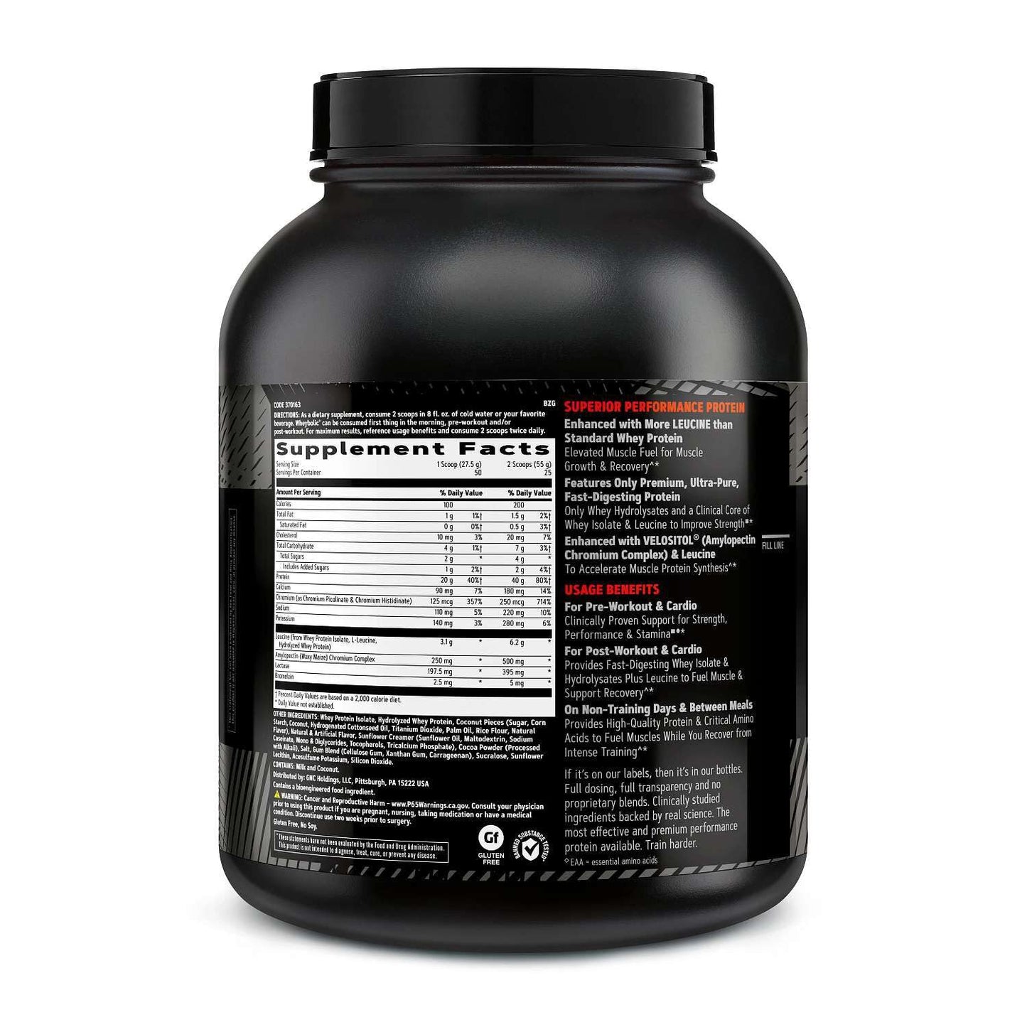 GNC AMP Wheybolic Coconut Caramel Whey Protein Powder 48.5