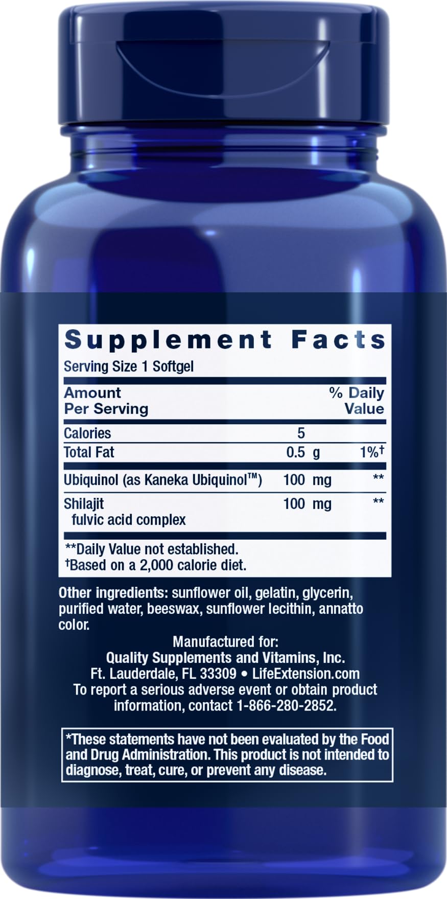 Life Extension COQ10 Super Ubiquinol 100mg Softgel 180