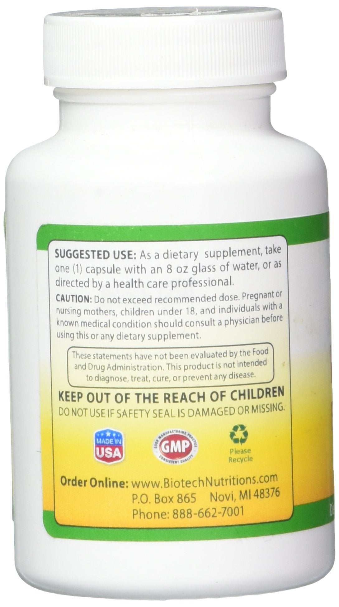 Biotech Nutritions Magnolia Bark Extract Plus Amur Corktree Capsules 60 Count