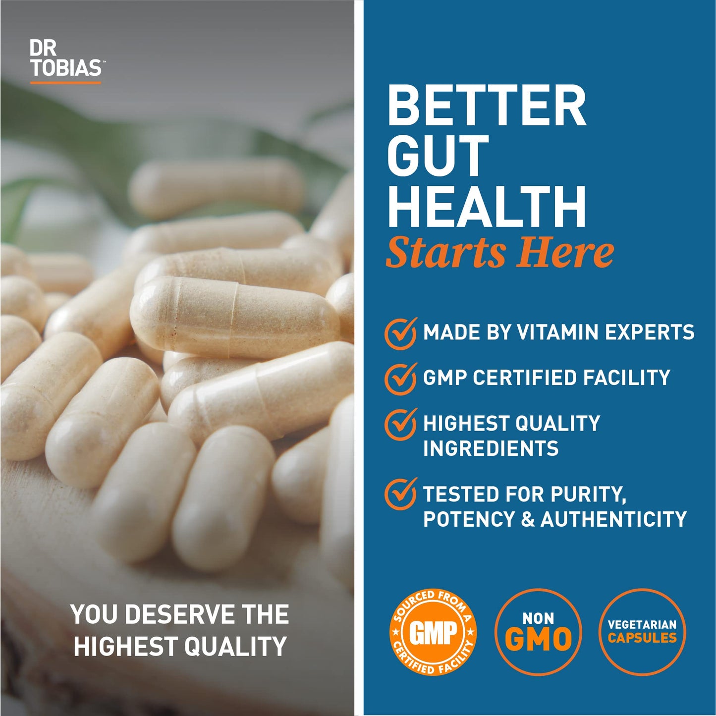 Dr. Tobias Deep Immune Probiotics & Prebiotics and Psyllium Daily, Supports Digestive Health, Gut Immune Function, Daily Fiber Supplement in Support of Colon Health with 4.4 Billion CFU Powder 1