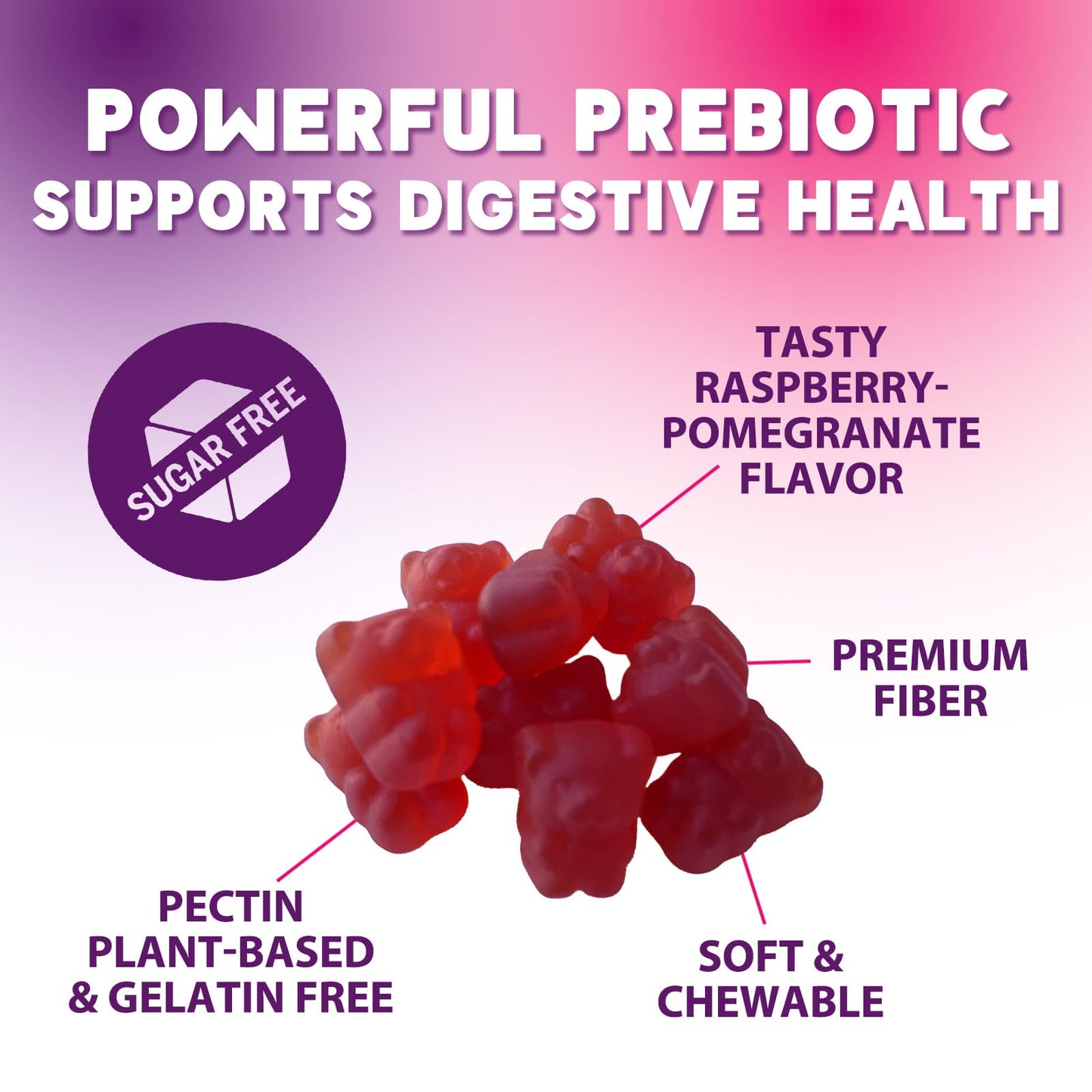 Nature's Nutrition Fiber Gummies Gummy, 60 Count