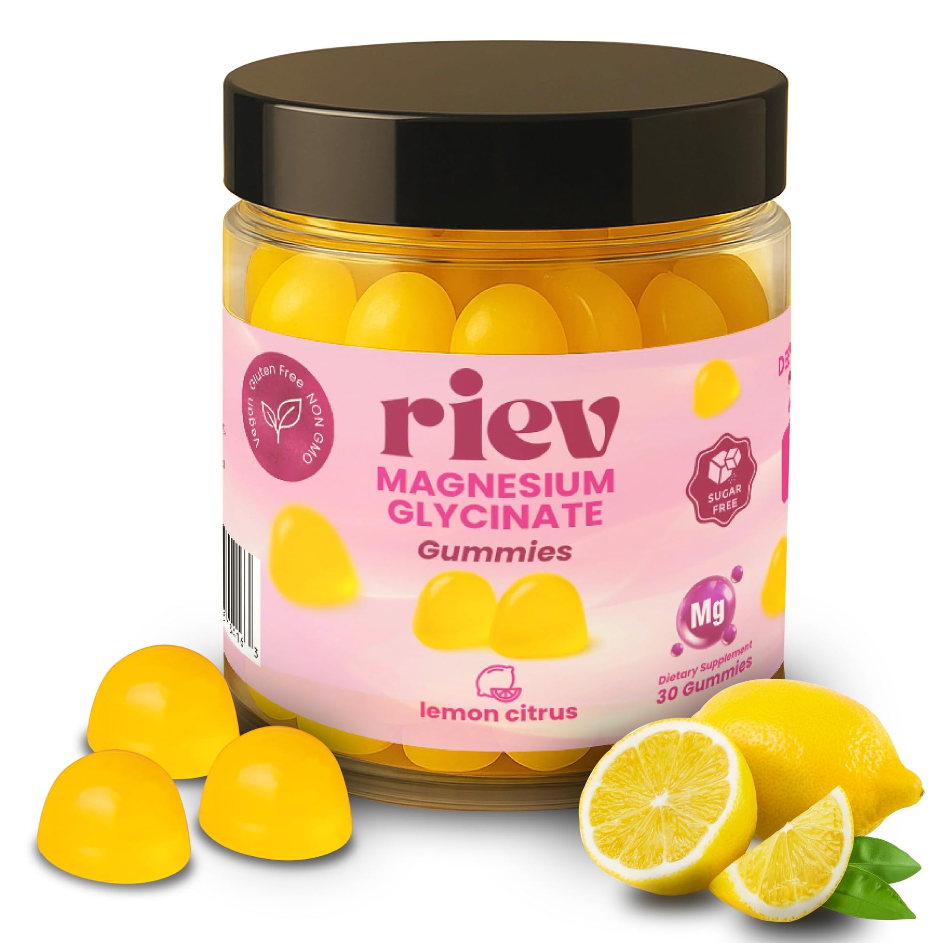 Riev Magnesium Glycinate Gummies 200mg, 30 Count