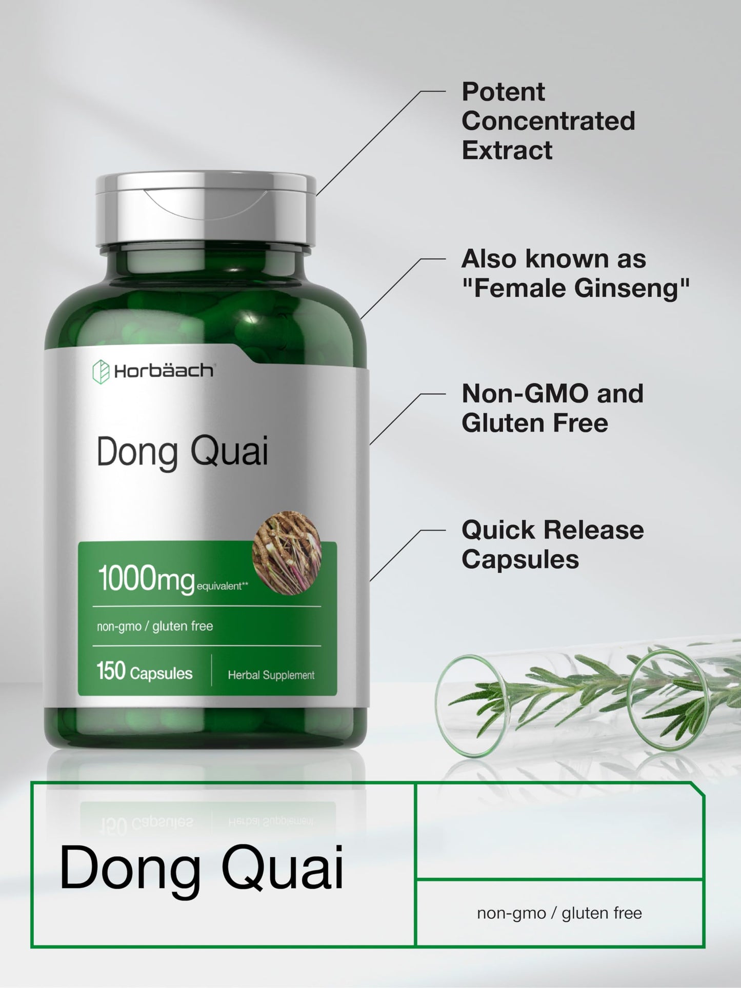 Horbäach Dong Quai Capsules 150 Count