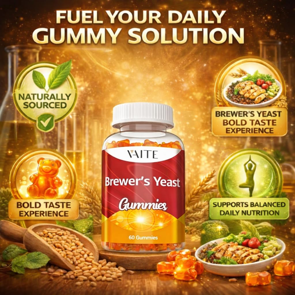 VAITE Brewer's Yeast Supplement Gummies 2000mg, 60 Gummies