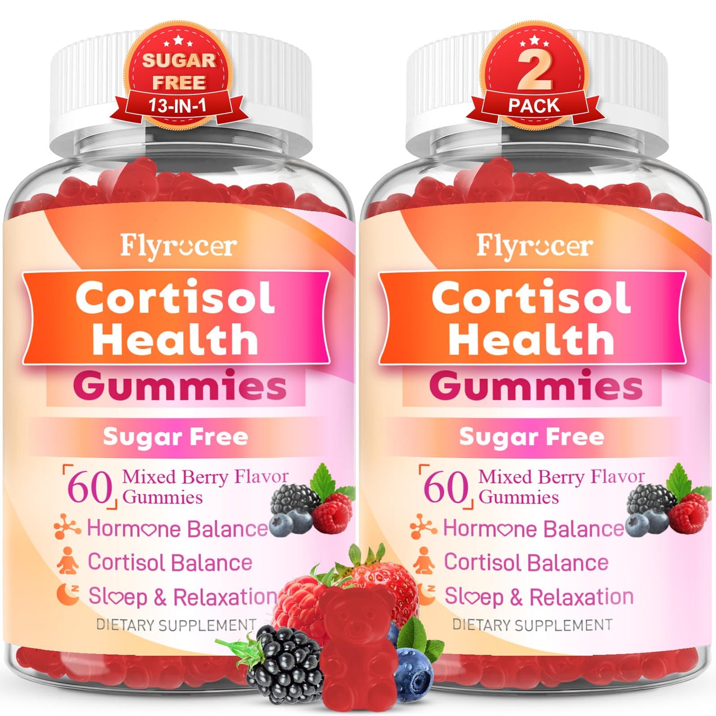 Flyrocer Cortisol Gummies 120 Count