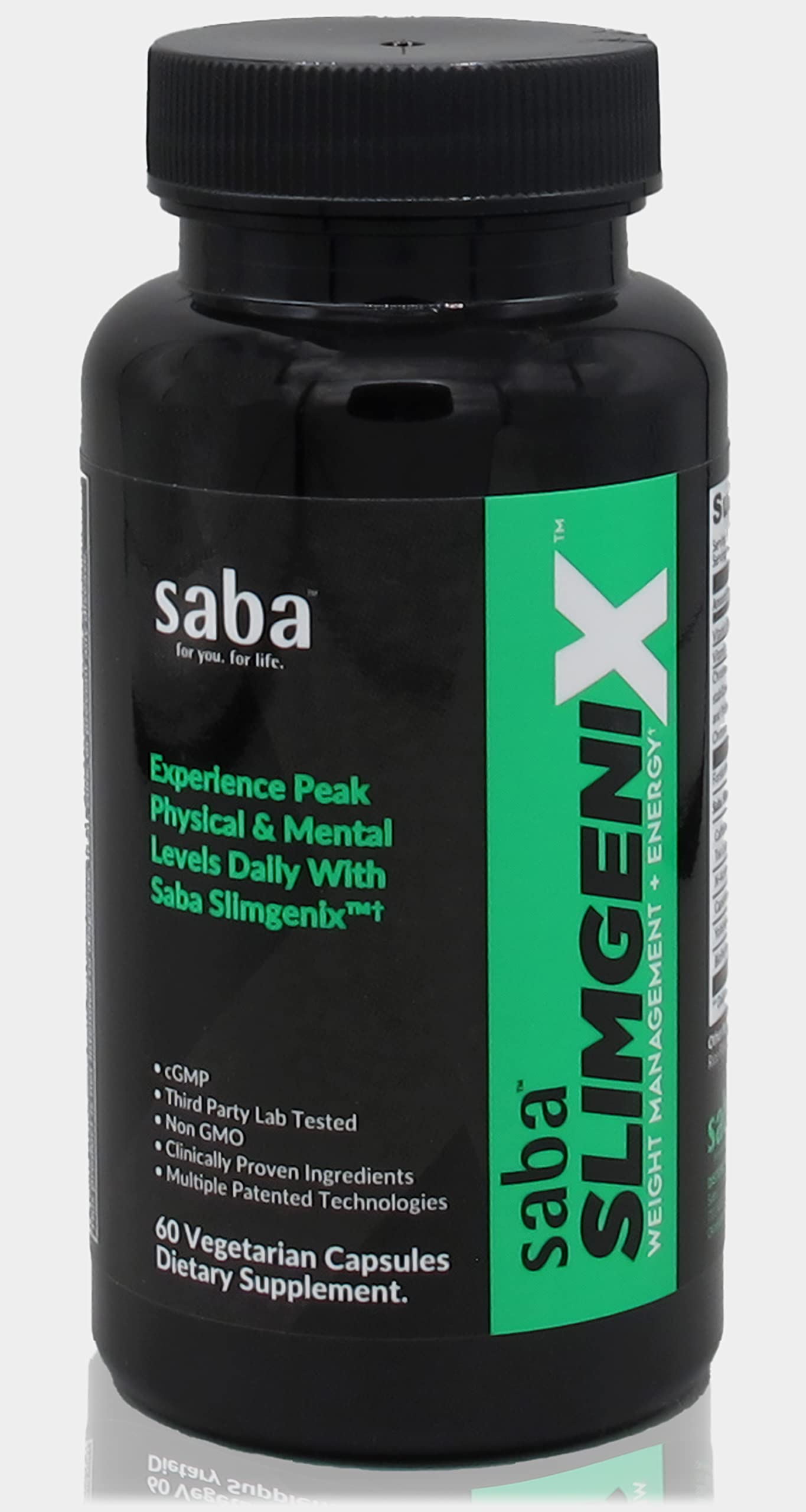 Saba SlimGenix Thermogenic Metabolism & Belly Fat Burning with CapsiMax®, ForsLean® & Chromium, 60 Capsules