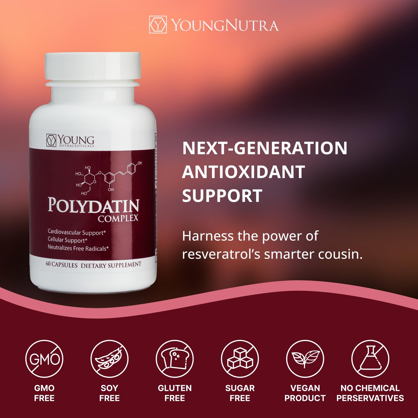 Mirica YoungNutra Polydatin Complex with Resveratrol High Absorption Capsule 60