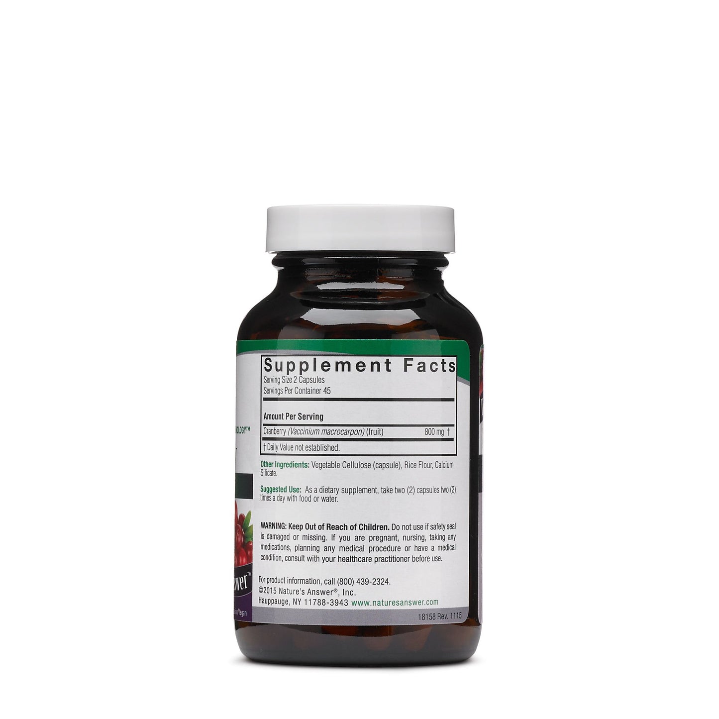 Nature's Answer Cranberry Fruit Capsule 90 Count