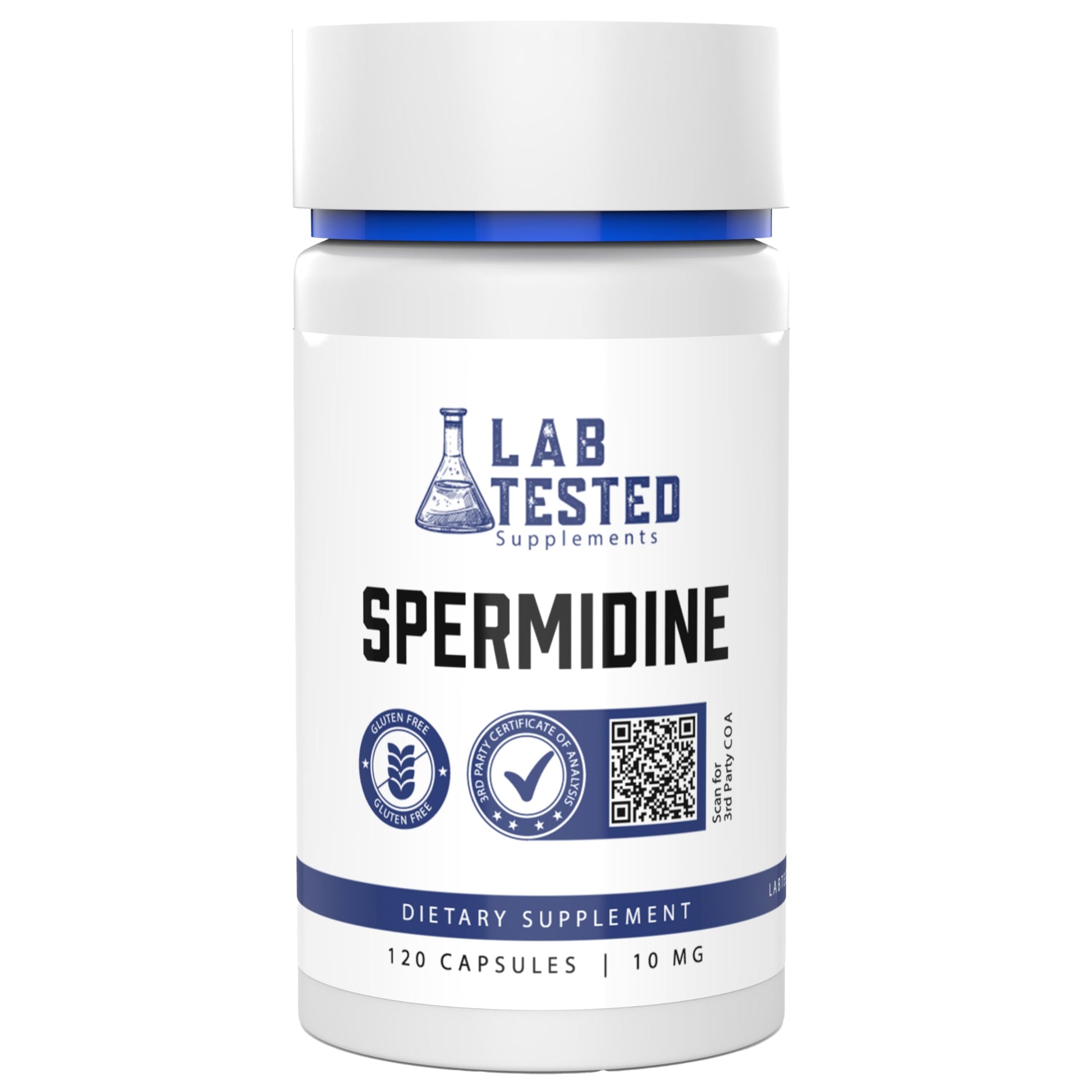 Lab Tested Supplements Spermidine 3HCL Supplement Capsules 120