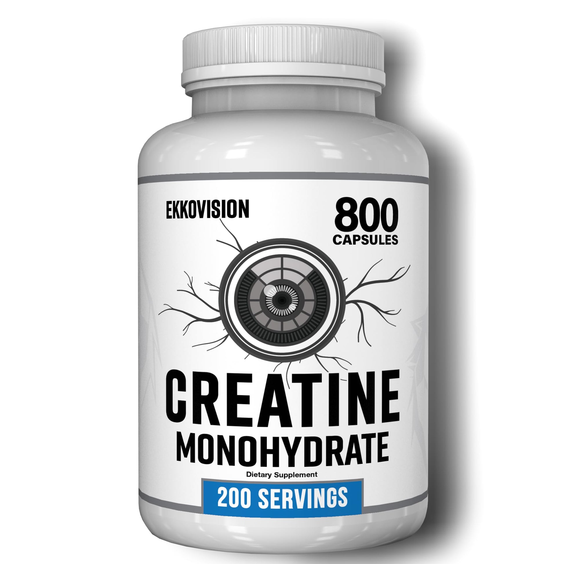 Ekkovision Creatine Monohydrate Capsules 200 Count