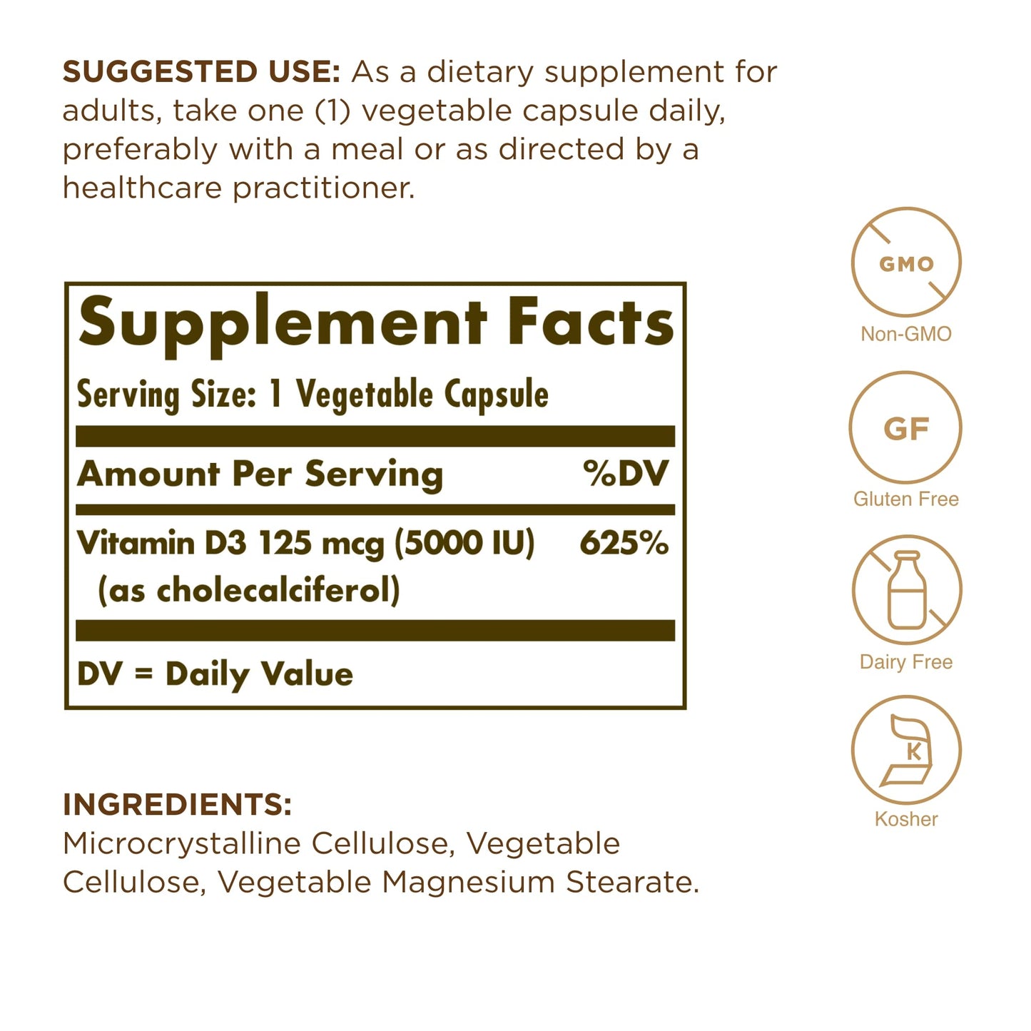 Solgar Vitamin D3 Capsule 120 Count