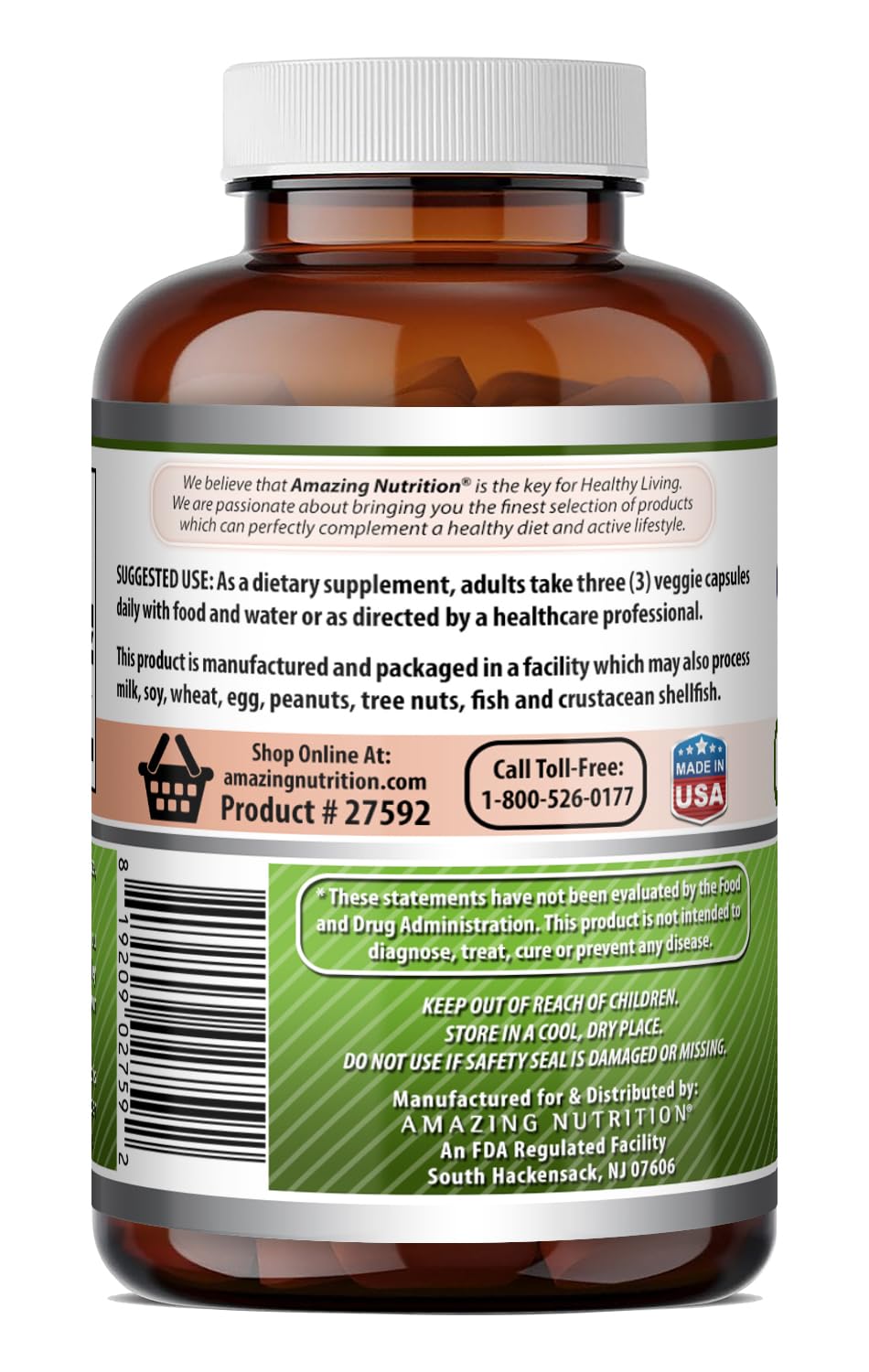 Amazing Nutrition Celery Seed Extract Supplement Capsule, 120 Count