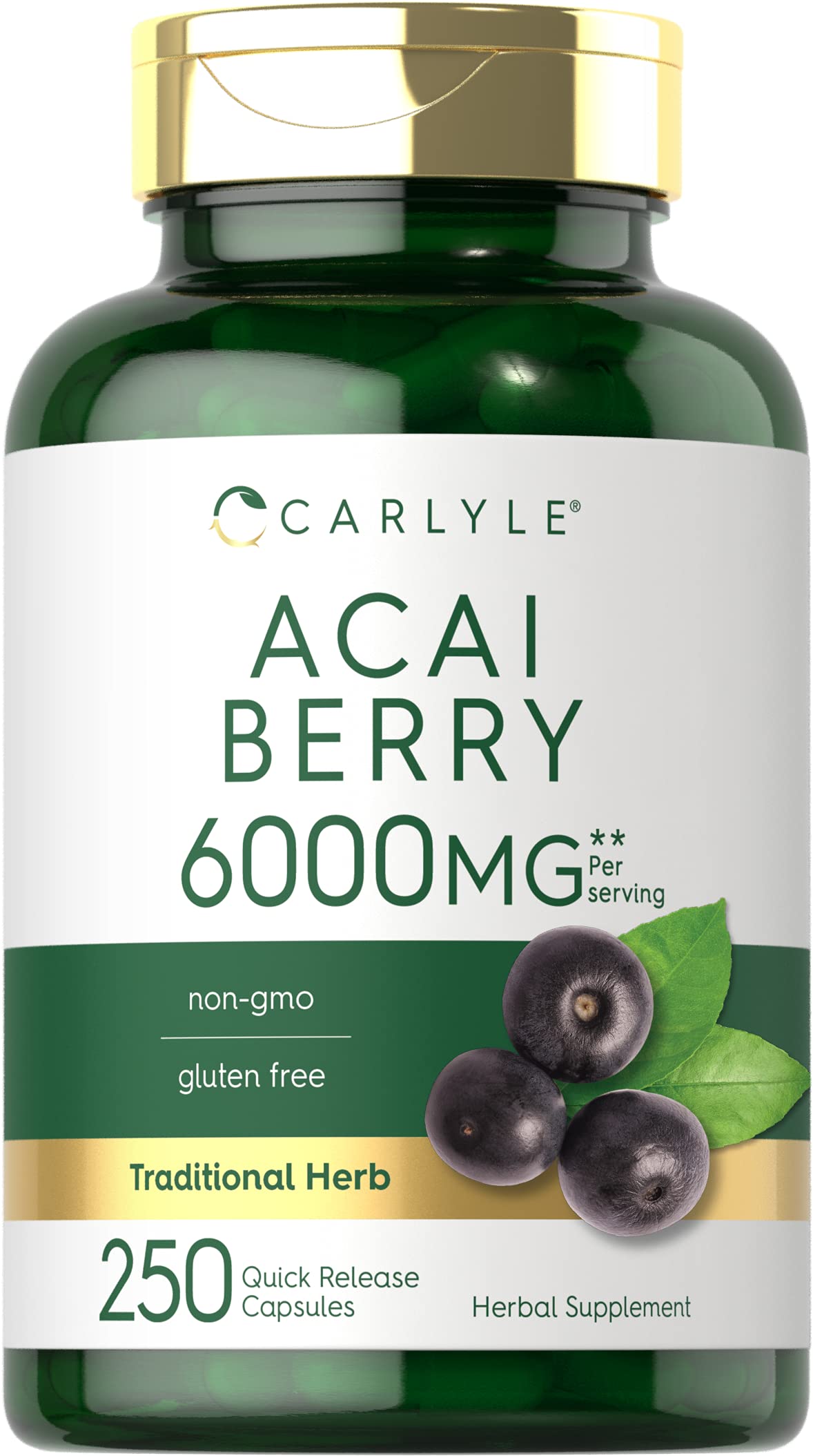 Carlyle Acai Berry Supplement Capsules 250 Count