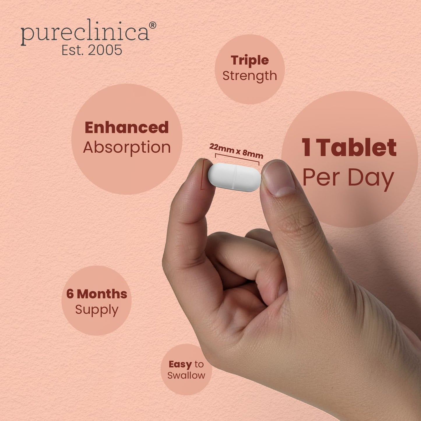 PureClinica UltraColl Collagen with Hyaluronic Acid 180 Tablets