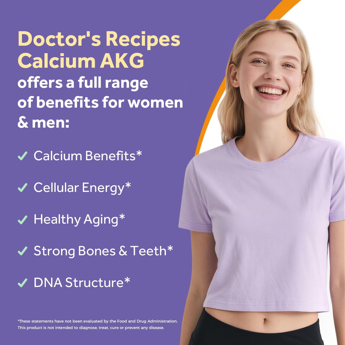 Doctor's Recipes Calcium AKG 1000mg Alpha-Ketoglutarate Capsules 150 Count