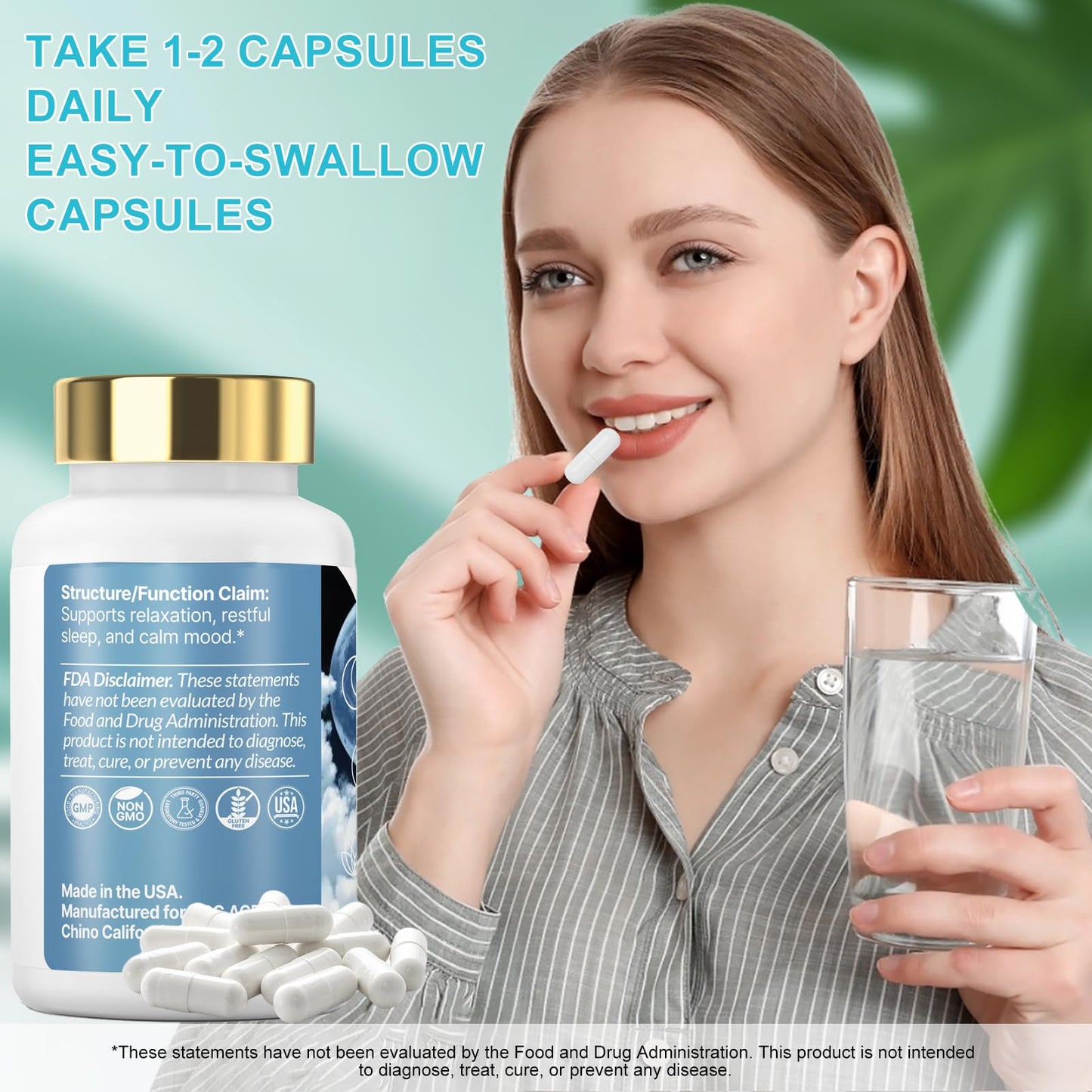 VXICDE NeuroVive Sleep Capsules, 60 Capsules, GMO Free, Gluten Free, Made in USA