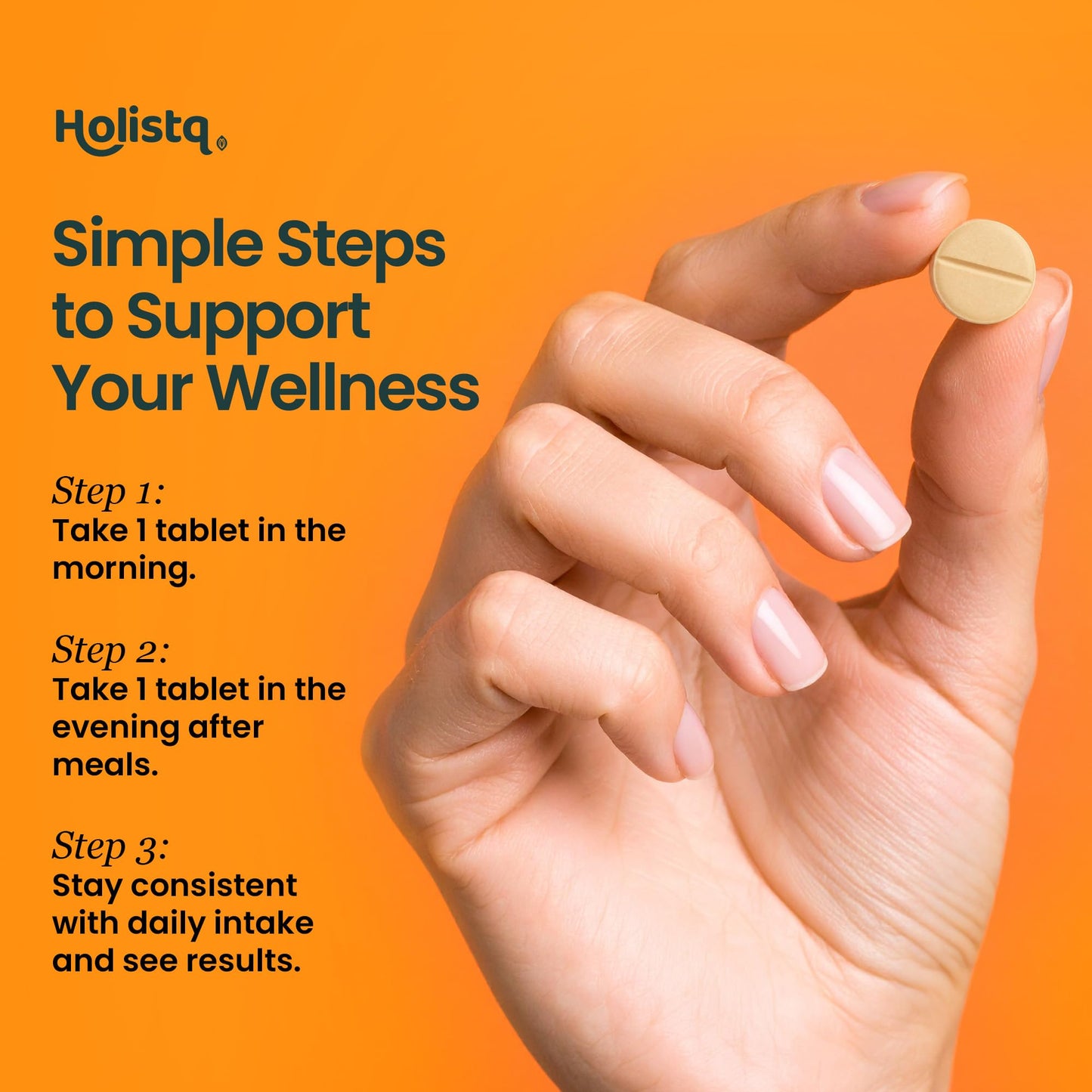 HOLISTQ Immuno Boost Vitamin C with Zinc Chewable Tablets, 120 Tablets
